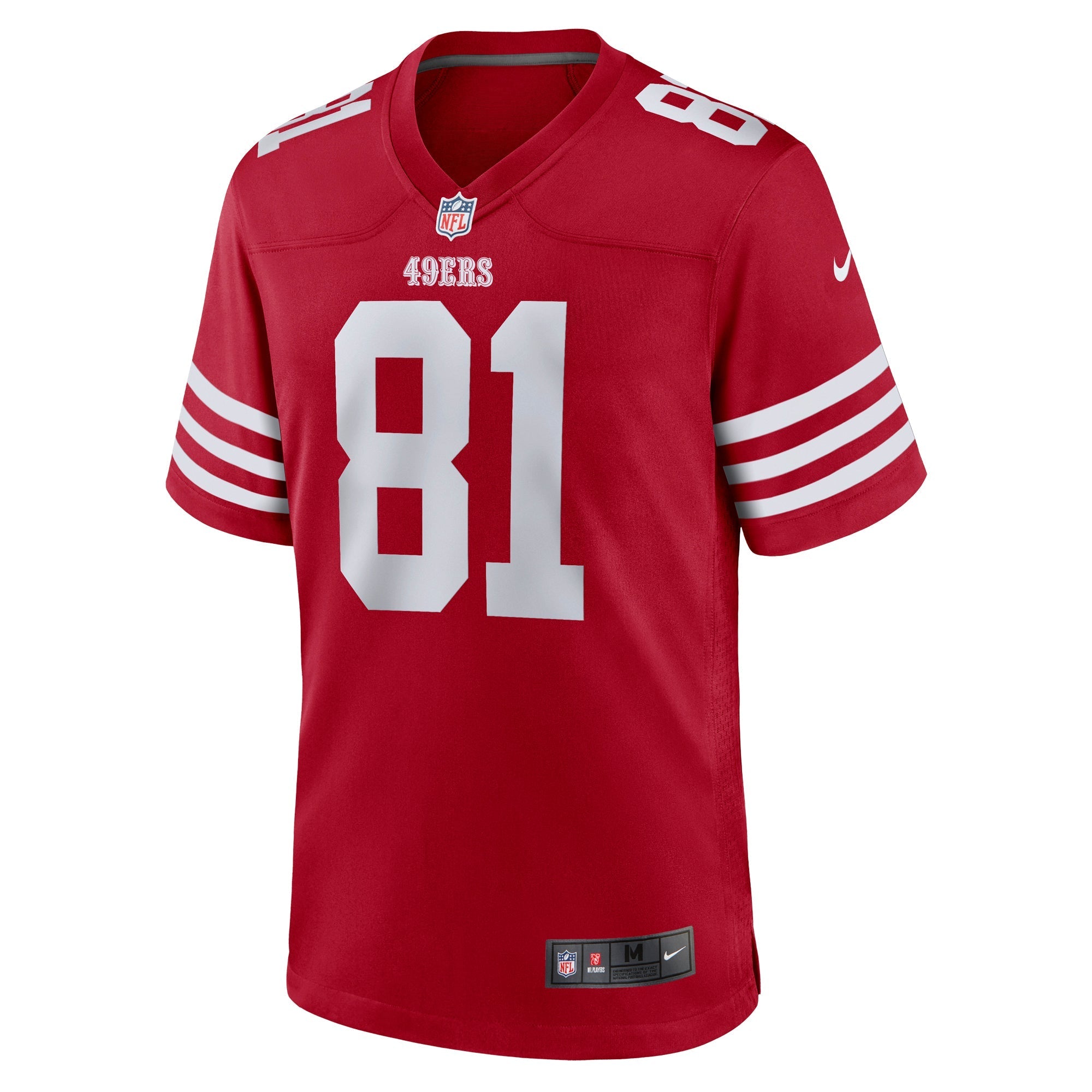 Men's Nike Cameron Latu Scarlet San Francisco 49ers Team Game Jersey - vstockx