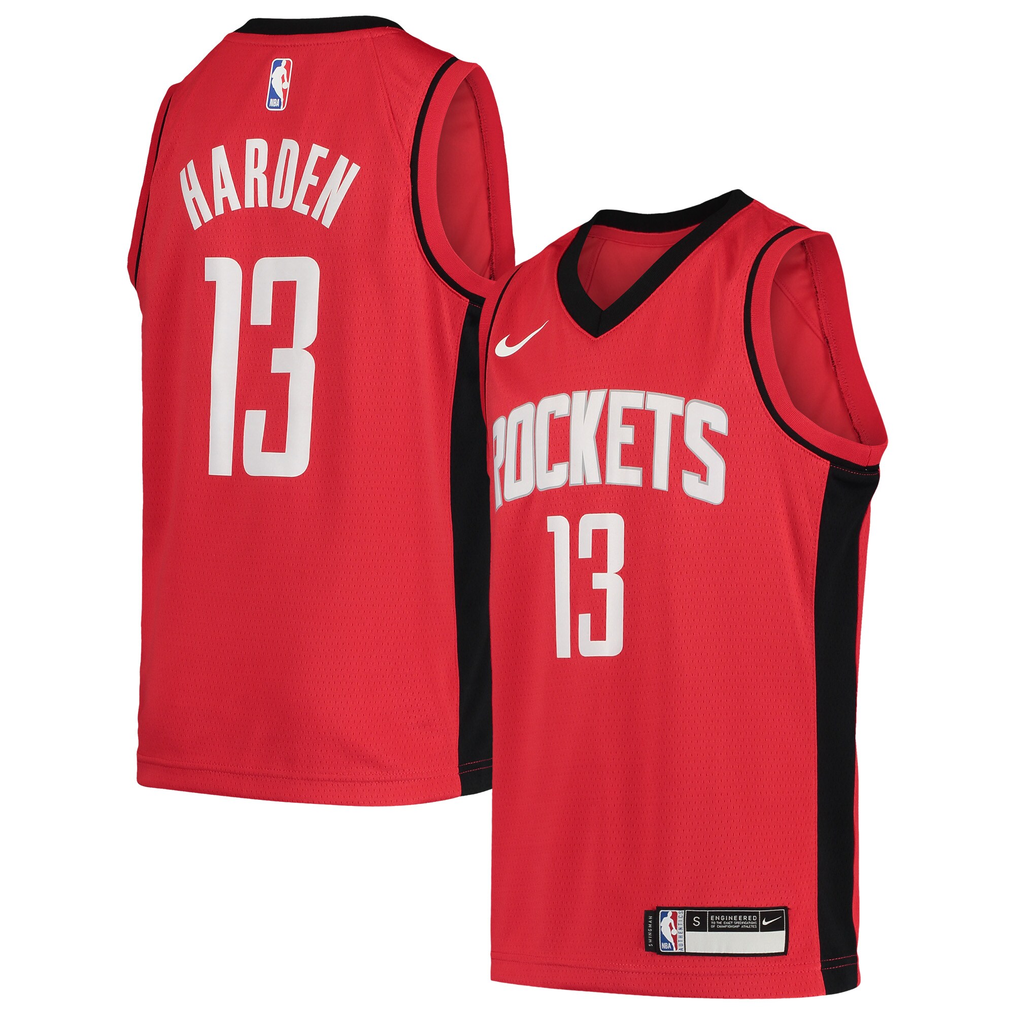 James Harden Houston Rockets Nike Youth Team Swingman Jersey - Icon Edition - Red - vstockx