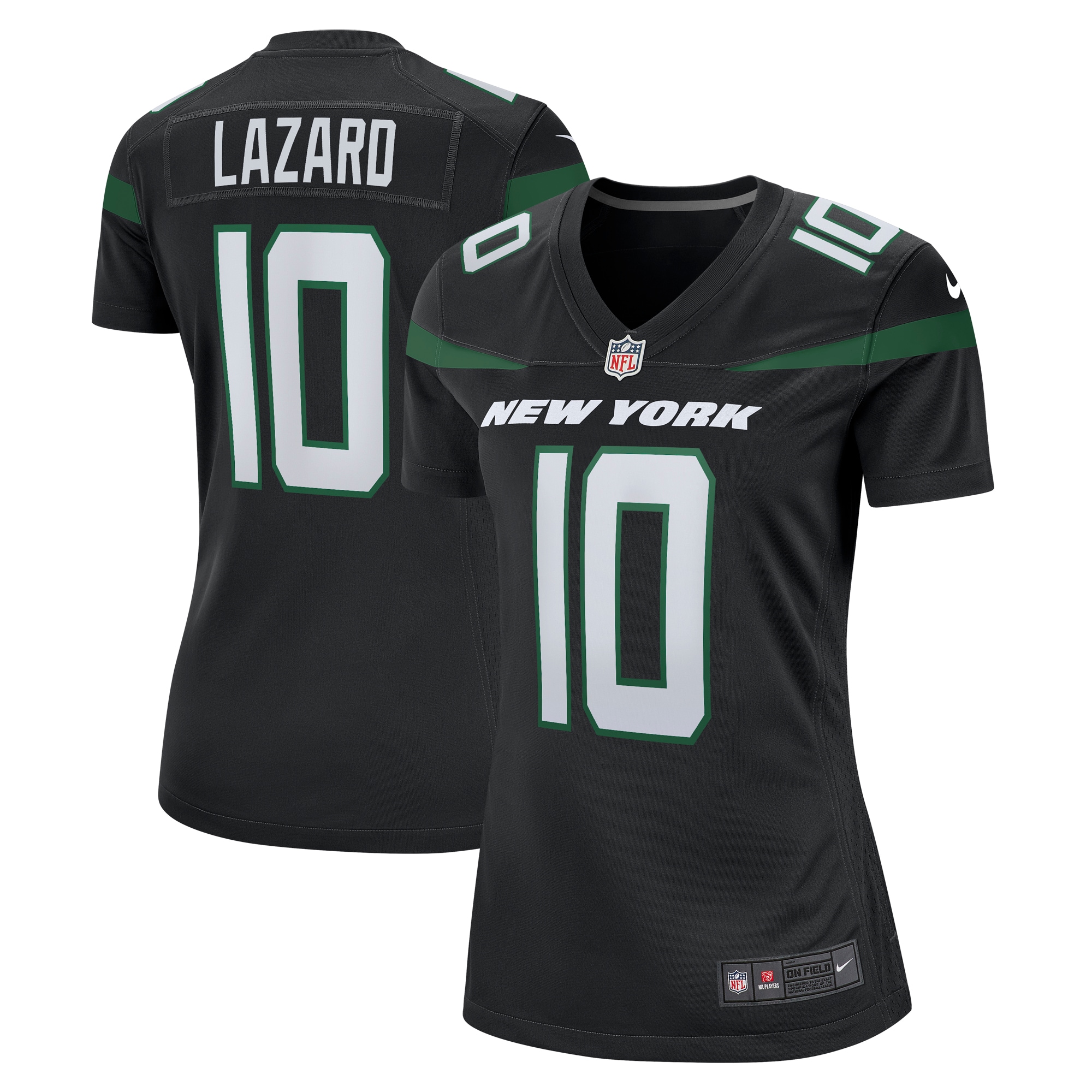 Allen Lazard New York Jets Nike Women's Alternate Game Jersey - Stealth Black - vstockx