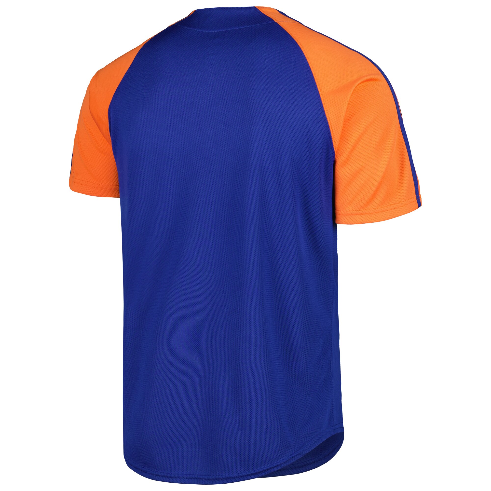 New York Mets Stitches Button-Down Raglan Fashion Jersey - Royal - vstockx