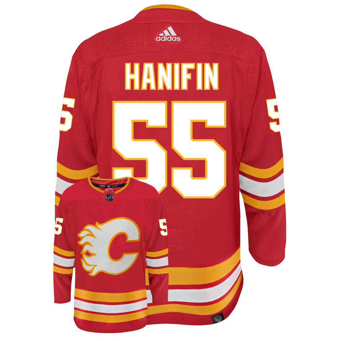 Noah Hanifin Calgary Flames Adidas Primegreen Authentic NHL Hockey Jersey - vstockx