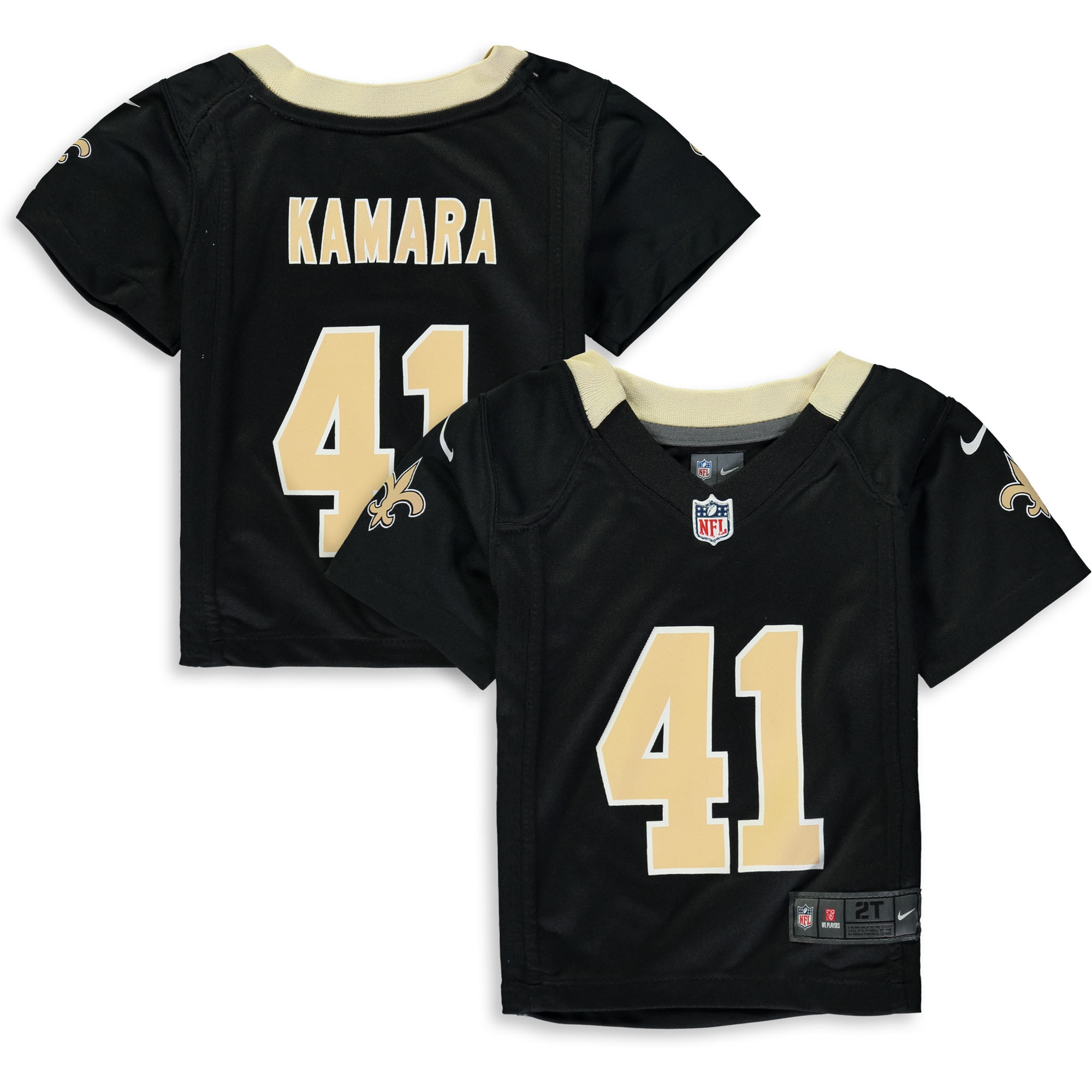 Alvin Kamara New Orleans Saints Nike Toddler Game Jersey - Black - vstockx
