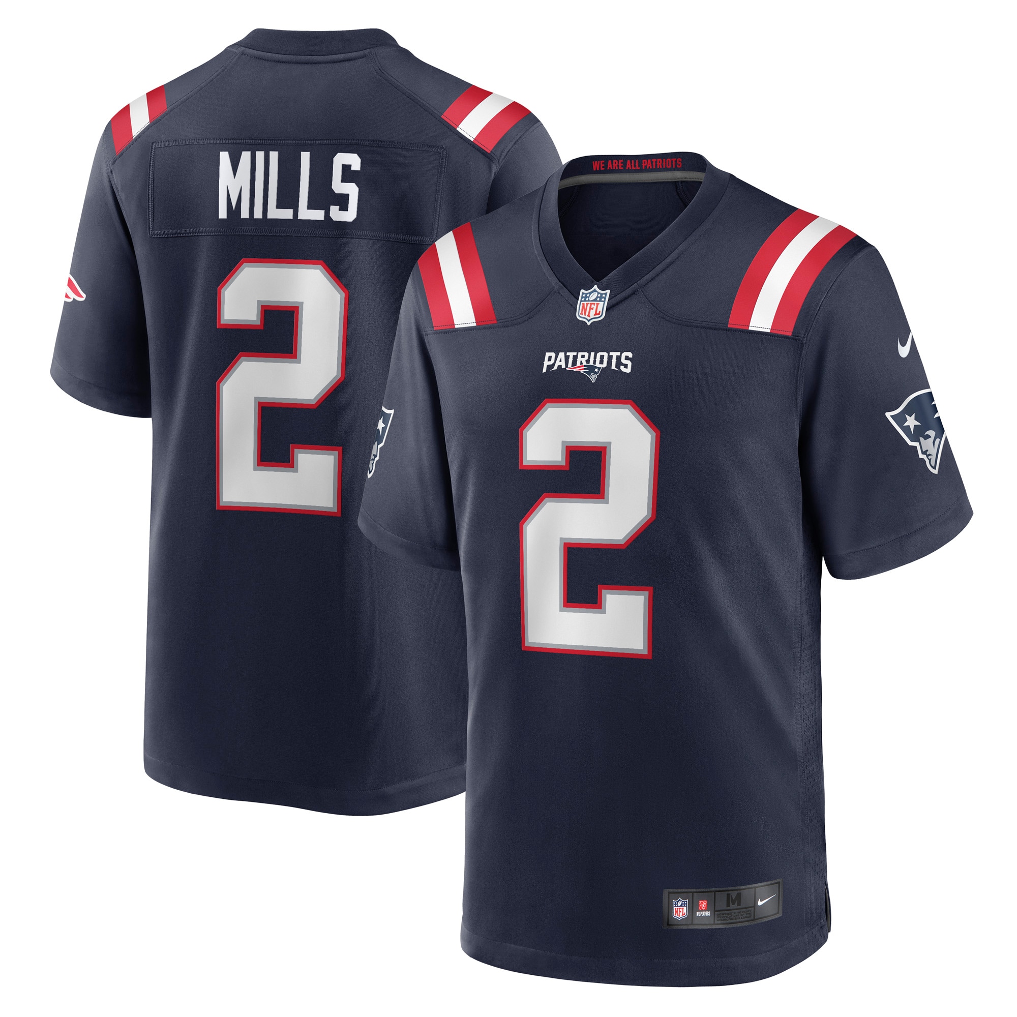 Jalen Mills New England Patriots Nike Game Player Jersey - Navy - vstockx
