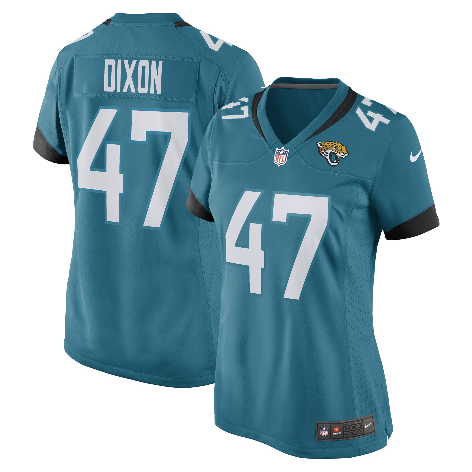 De'Shaan Dixon Jacksonville Jaguars Nike Women's Game Player Jersey - Teal - vstockx