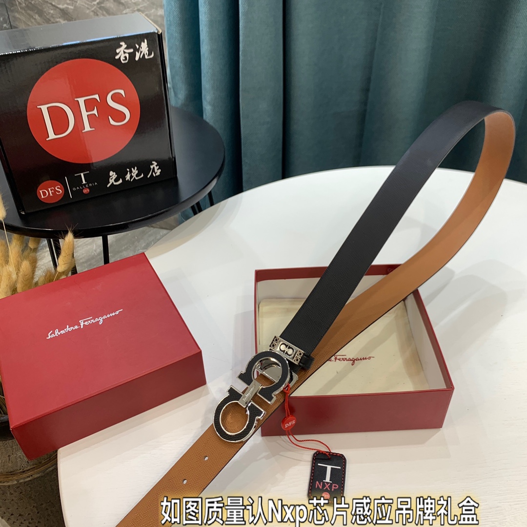 Streetwear Belt Ferragamo 319441 size:3.5cm - vstockx