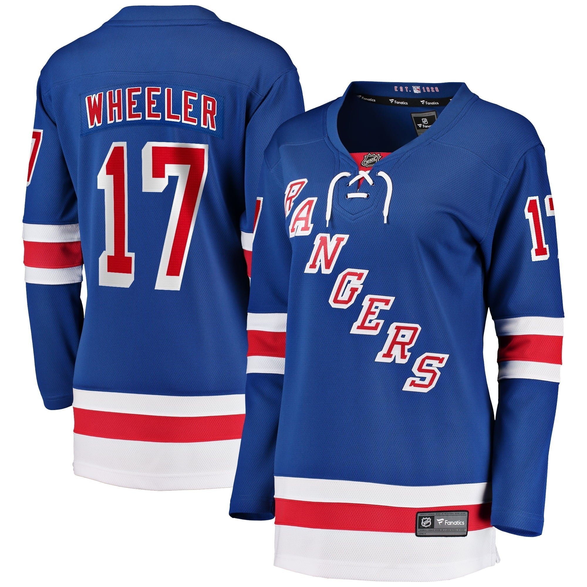 Women's Fanatics Branded Blake Wheeler Blue New York Rangers Home Breakaway Player Jersey - vstockx