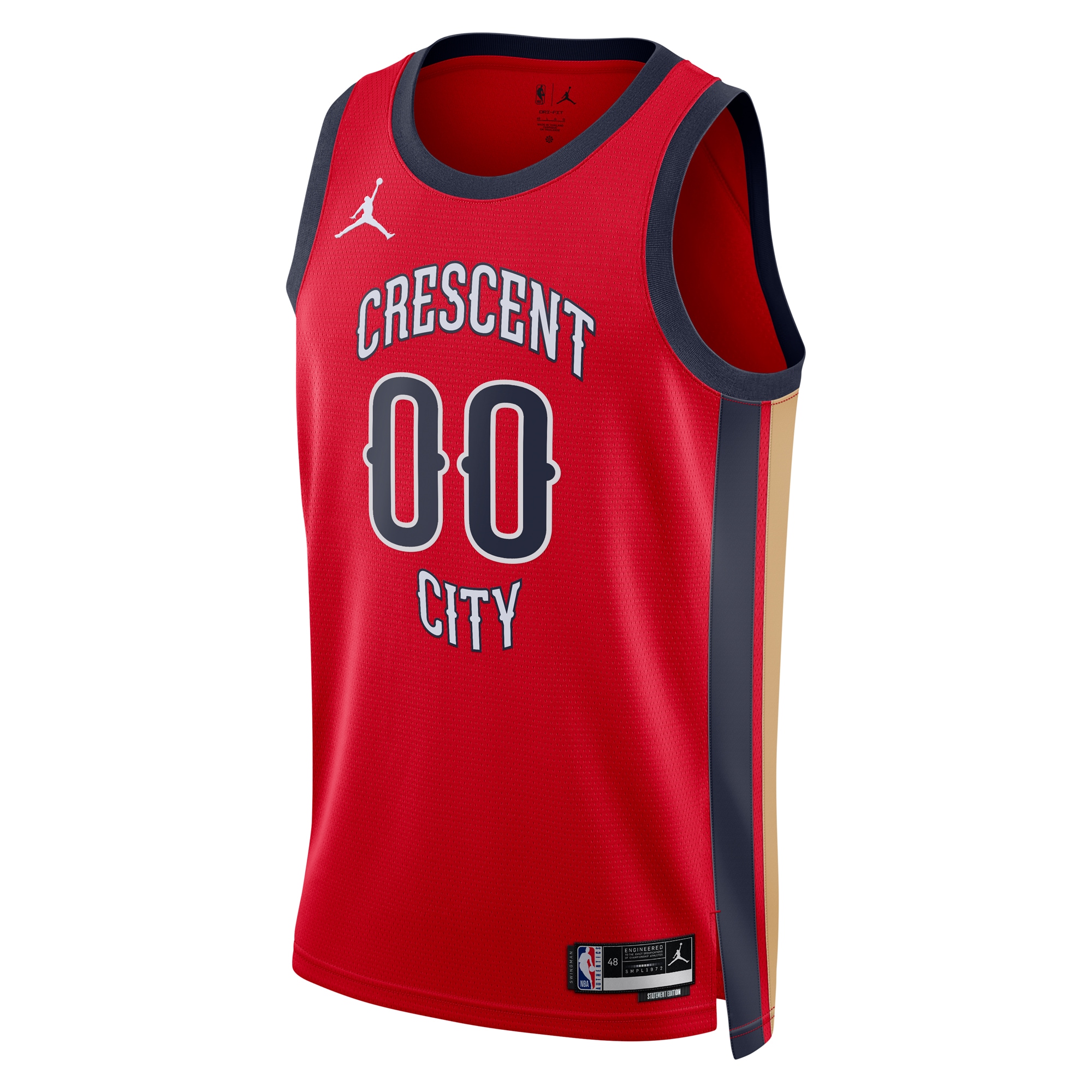New Orleans Pelicans Jordans Brand Unisex Swingman Custom Jersey - Red - Statement Edition - vstockx