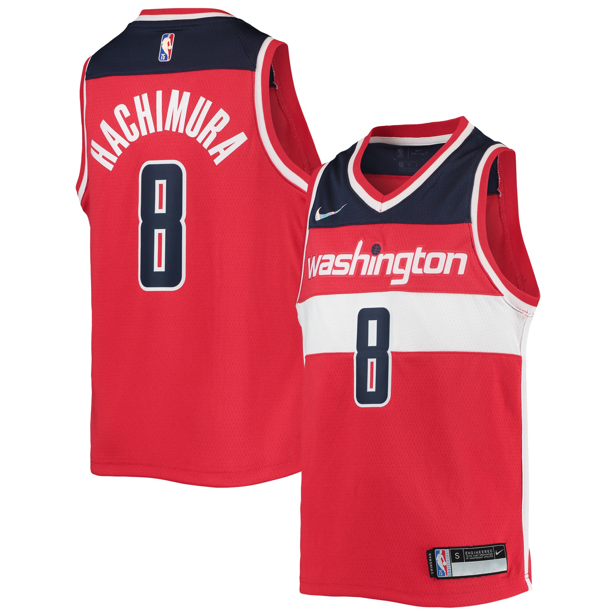 Rui Hachimura Washington Wizards Nike Youth 2021/22 Diamond Swingman Jersey - Icon Edition - Red - vstockx