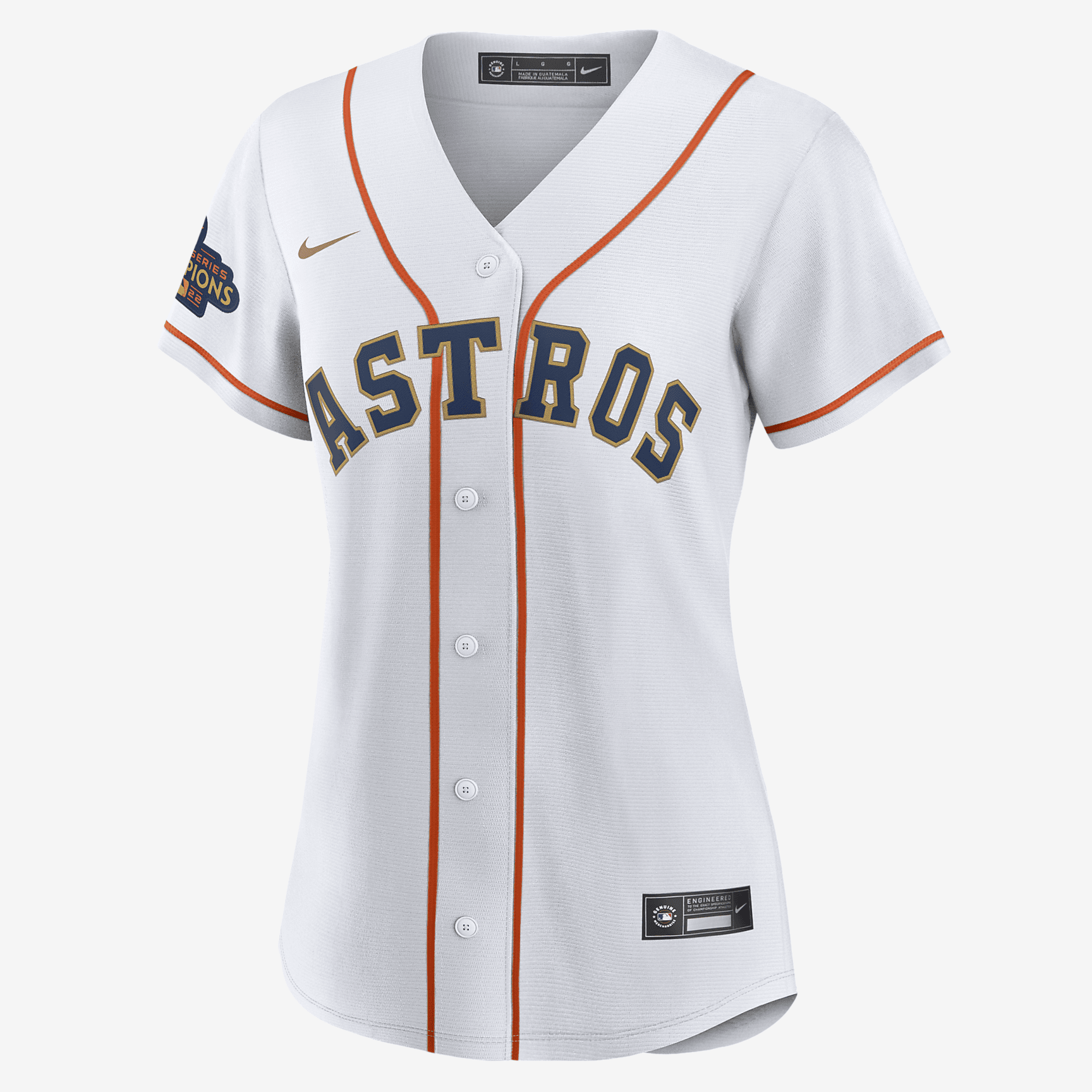 MLB Houston Astros 2022 World Series Champions Gold (Alex Bregman) Women's Replica Baseball Jersey - White/Gold - vstockx