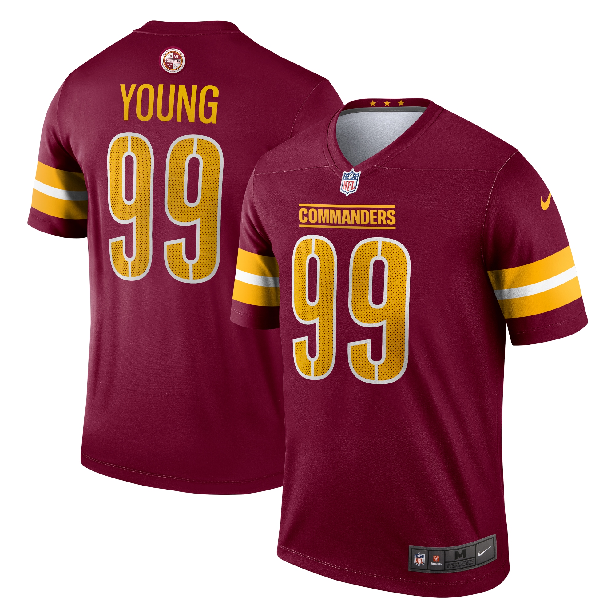 Chase Young Washington Commanders Nike Legend Jersey - Burgundy - vstockx