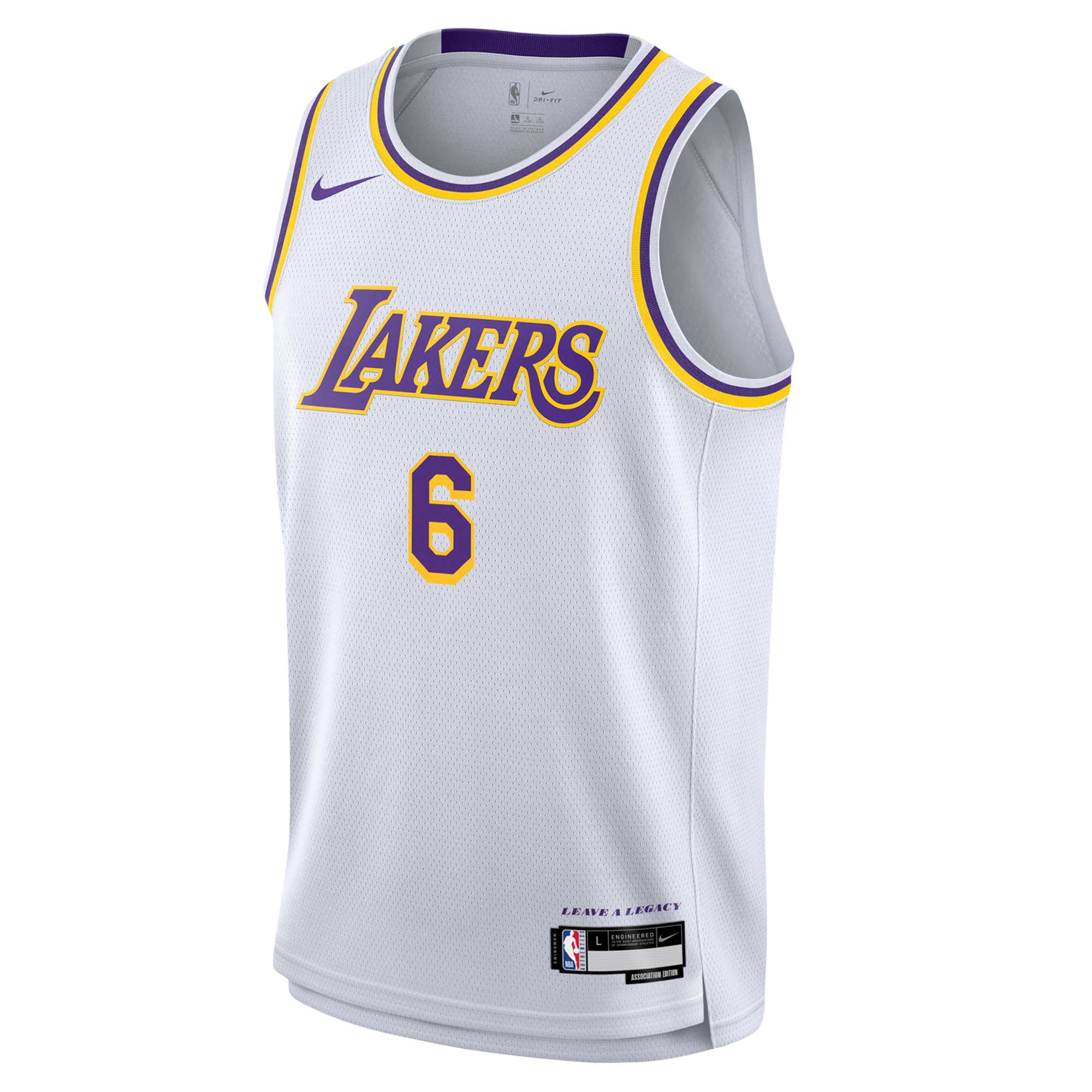 LeBron James Los Angeles Lakers Nike Youth Swingman Jersey - Association Edition - White - vstockx