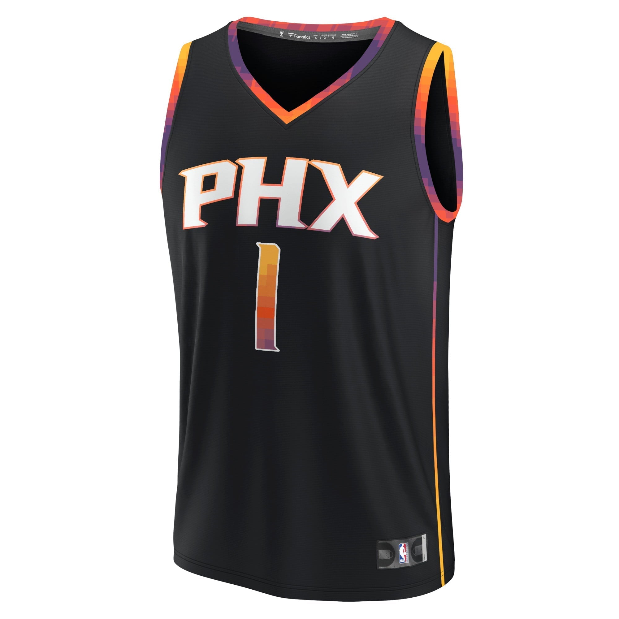 Youth Fanatics Branded Devin Booker Black Phoenix Suns Fast Break Player Jersey - Statement Edition - vstockx