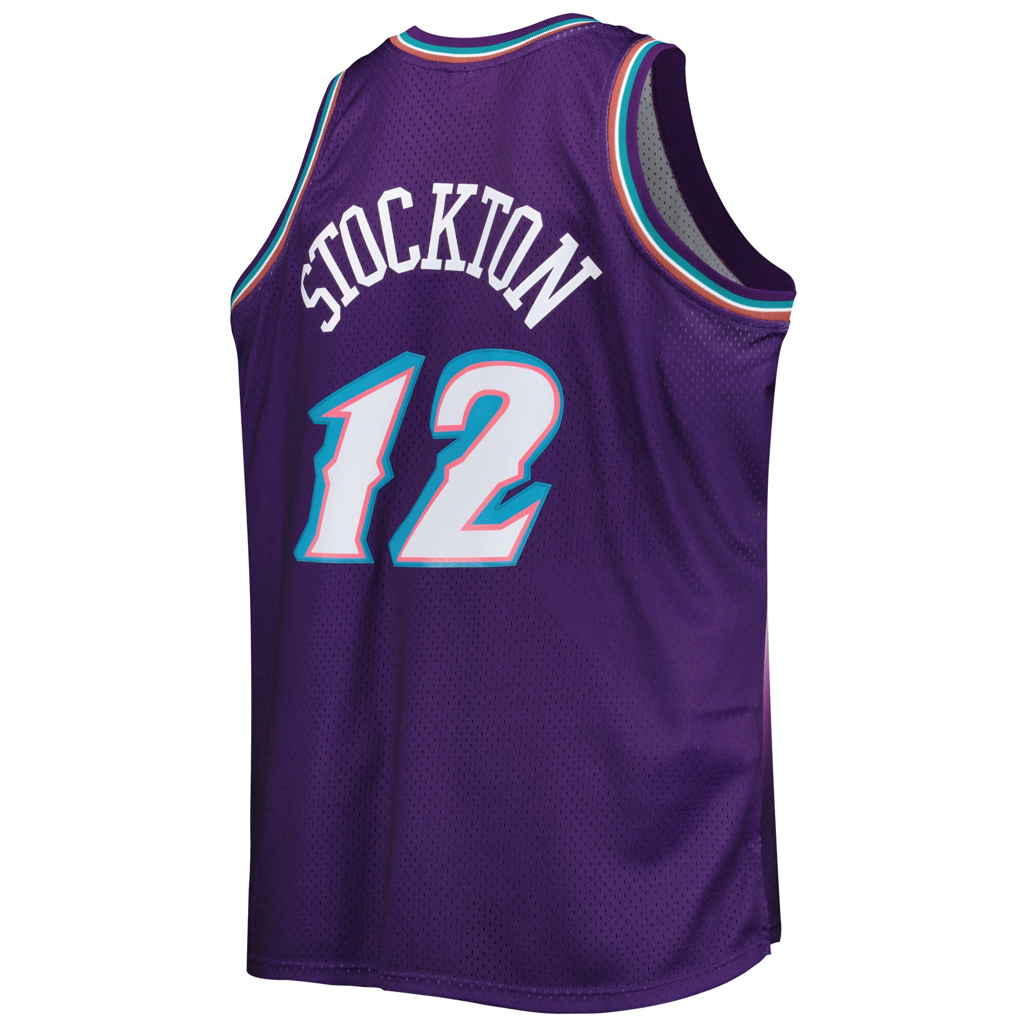 John Stockton Utah Jazz Mitchell & Ness Big & Tall Hardwood Classics 1996/97 Swingman Jersey - Purple - vstockx