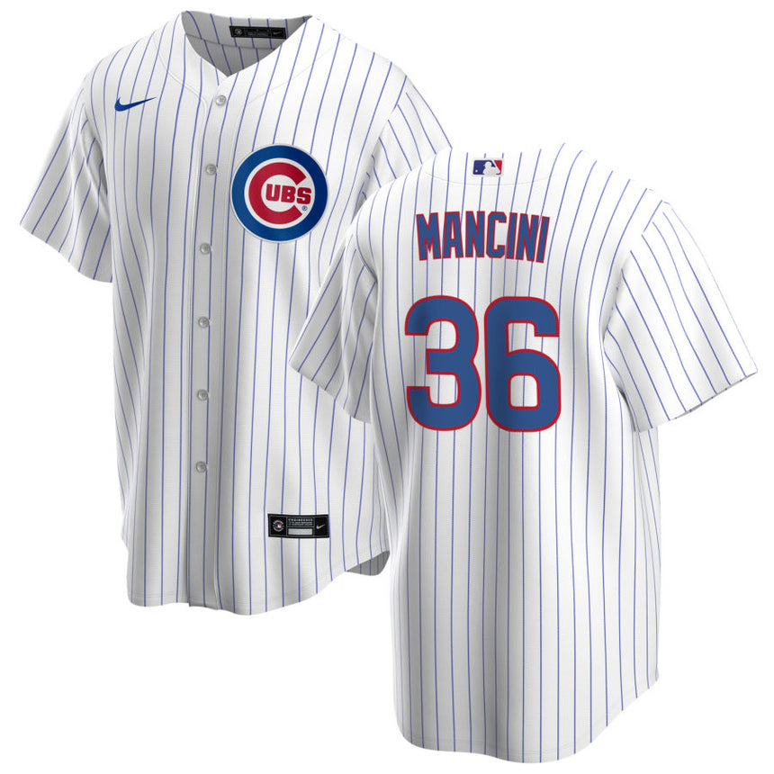 Men's Chicago Cubs Trey Mancini Premium Twill White Home Replica Jersey - vstockx