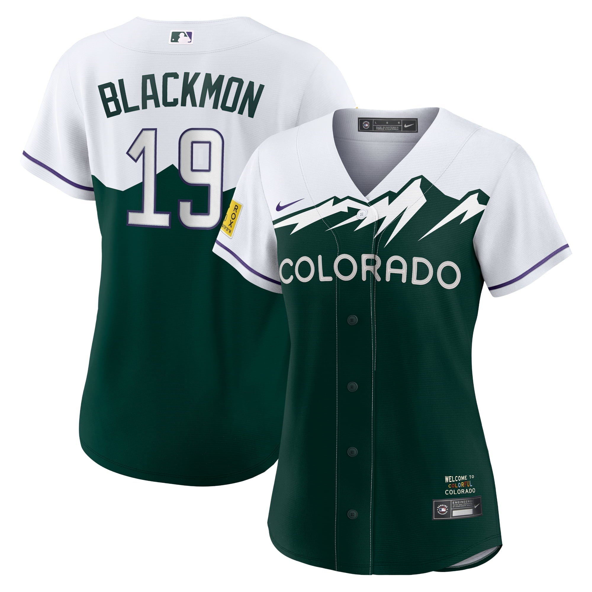 Women's Nike Charlie Blackmon White/Forest Green Colorado Rockies City Connect Replica Player Jersey - vstockx
