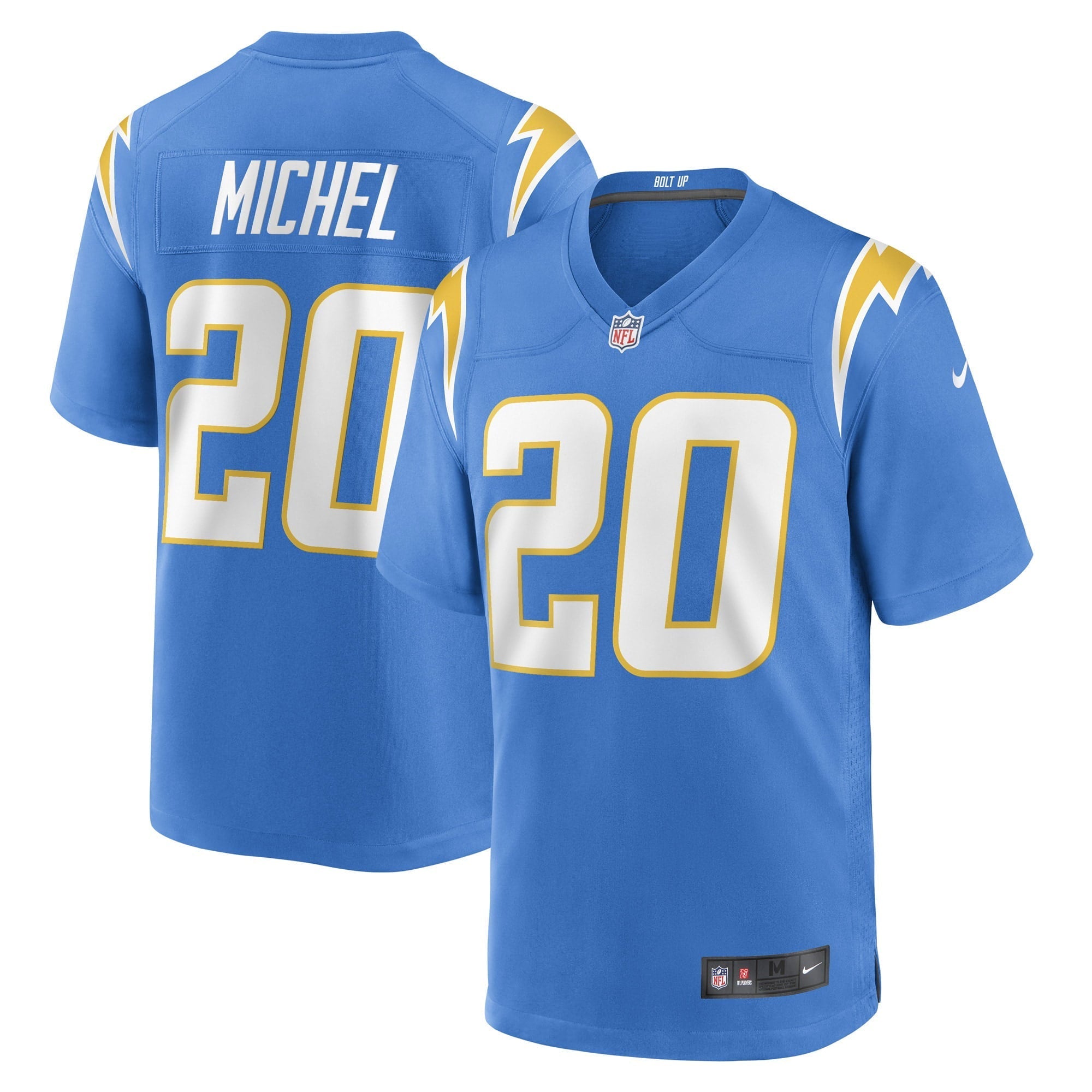 Men's Nike Sony Michel Powder Blue Los Angeles Chargers Game Player Jersey - vstockx