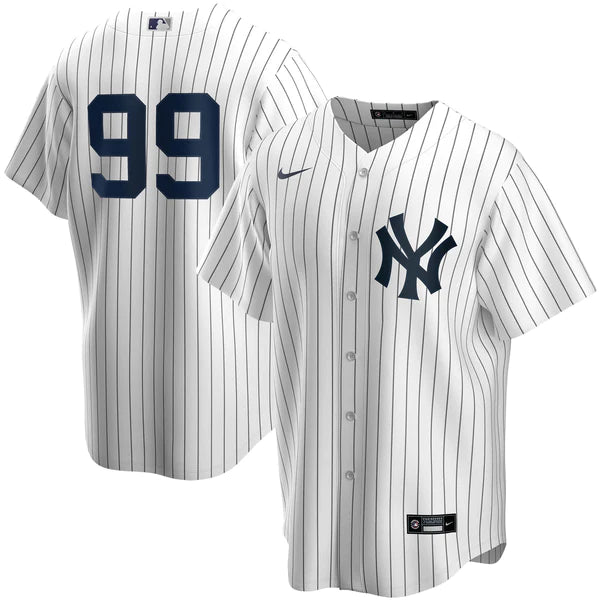 Men's Aaron Judge White New York Yankees Home Official Replica Player Jersey - vstockx