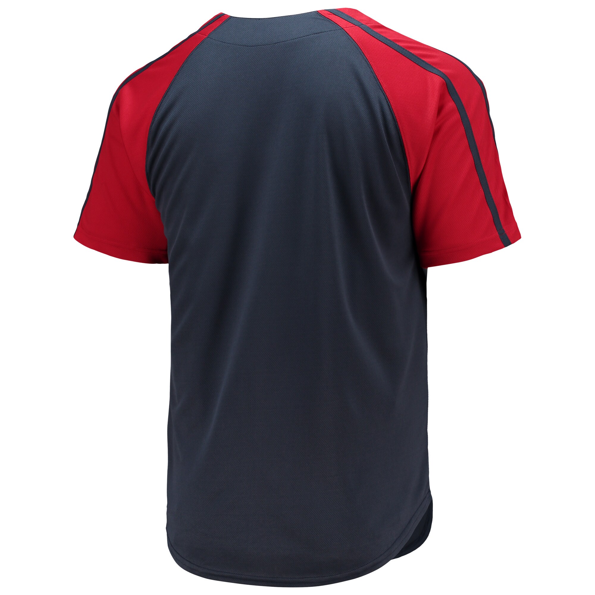 Atlanta Braves Stitches Button-Down Raglan Replica Jersey - Navy - vstockx