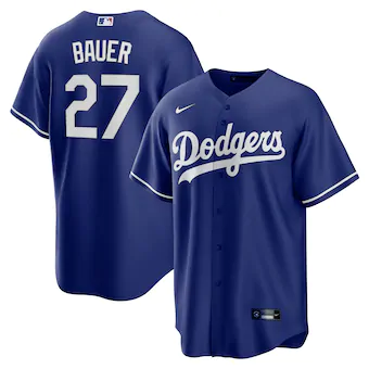 Youth Los Angeles Dodgers Trevor Bauer Cool Base Jersey Royal Blue - vstockx