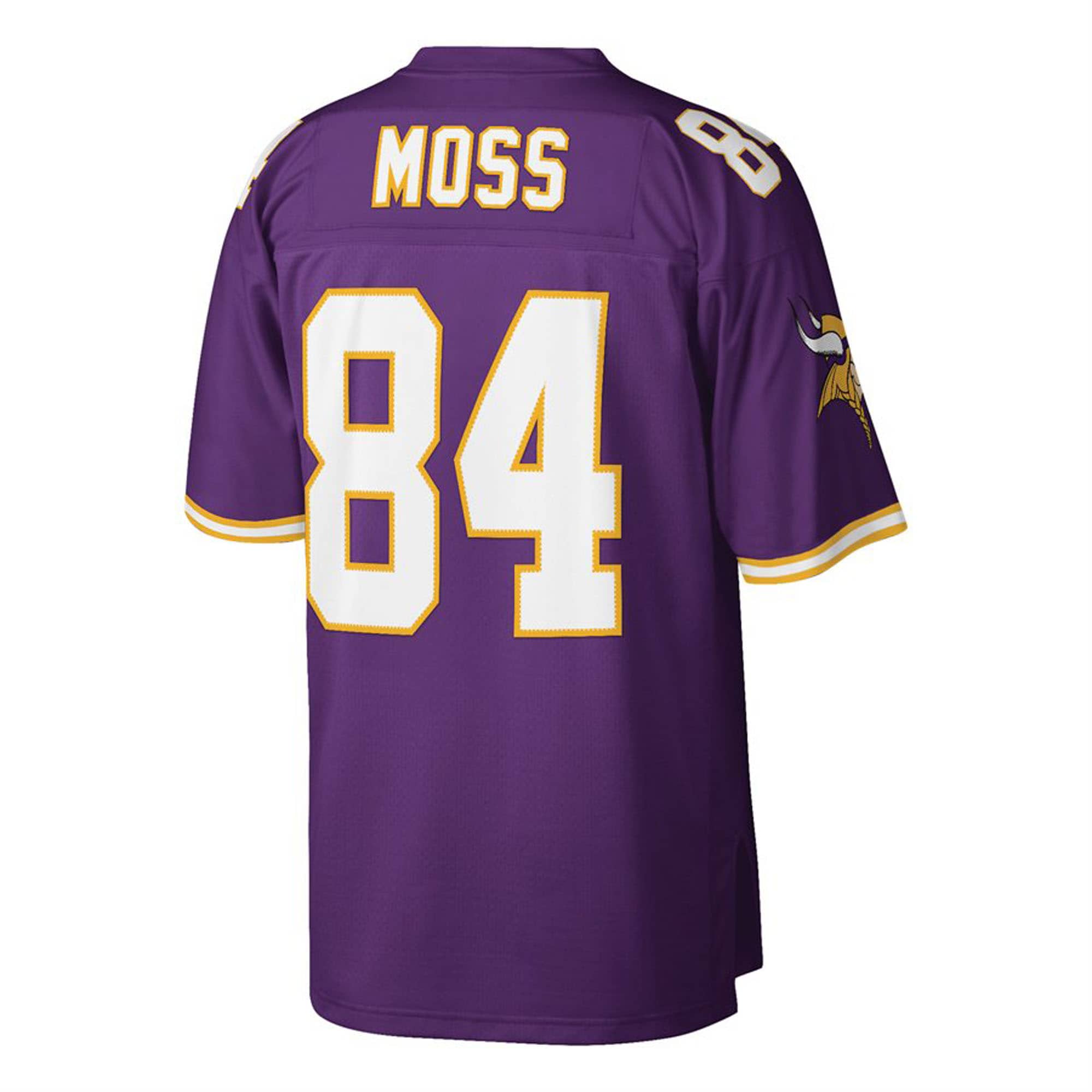 Randy Moss Minnesota Vikings Mitchell & Ness Big & Tall 1998 Retired Player Replica Jersey - Purple - vstockx