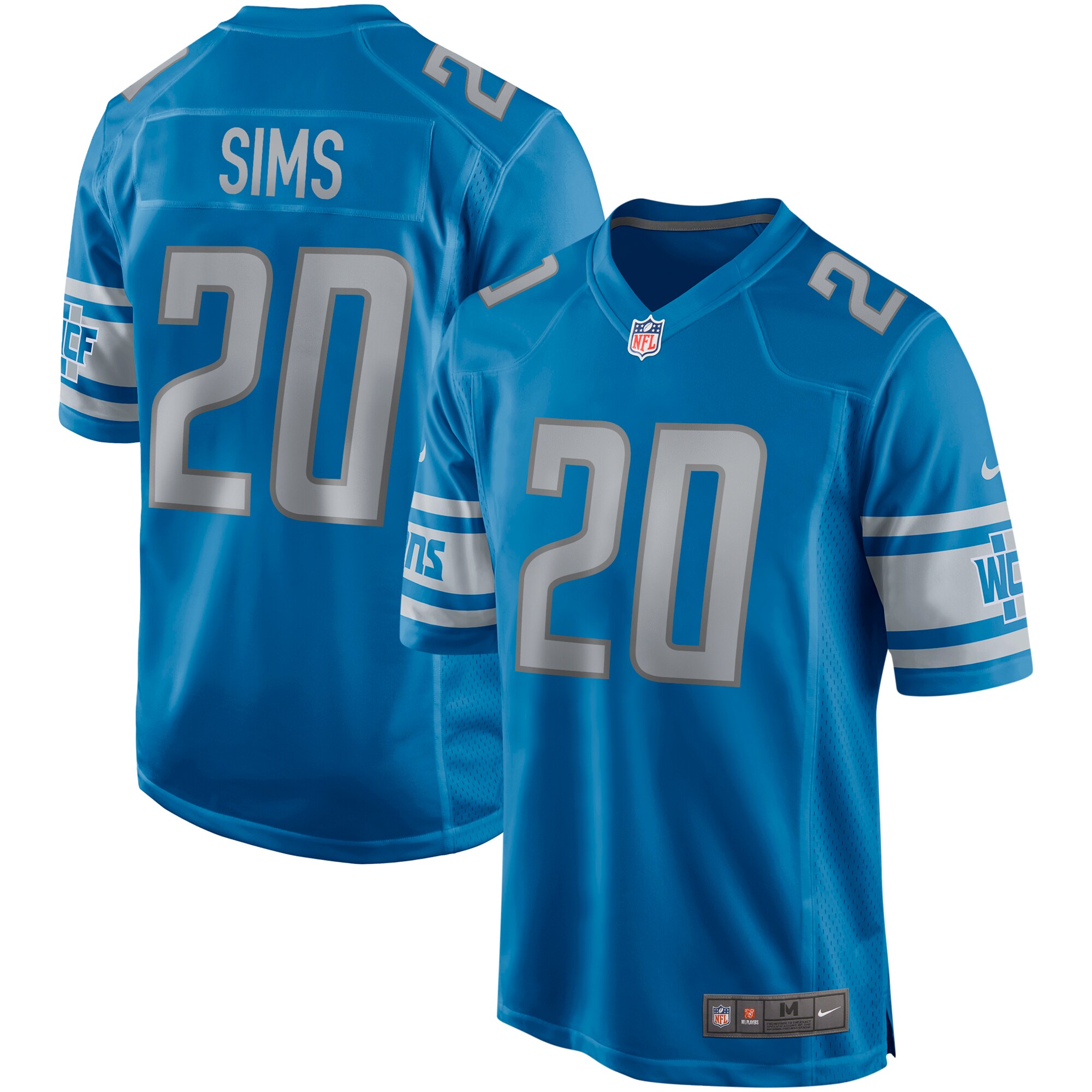 Billy Sims Detroit Lions Nike Game Retired Player Jersey - Blue - vstockx