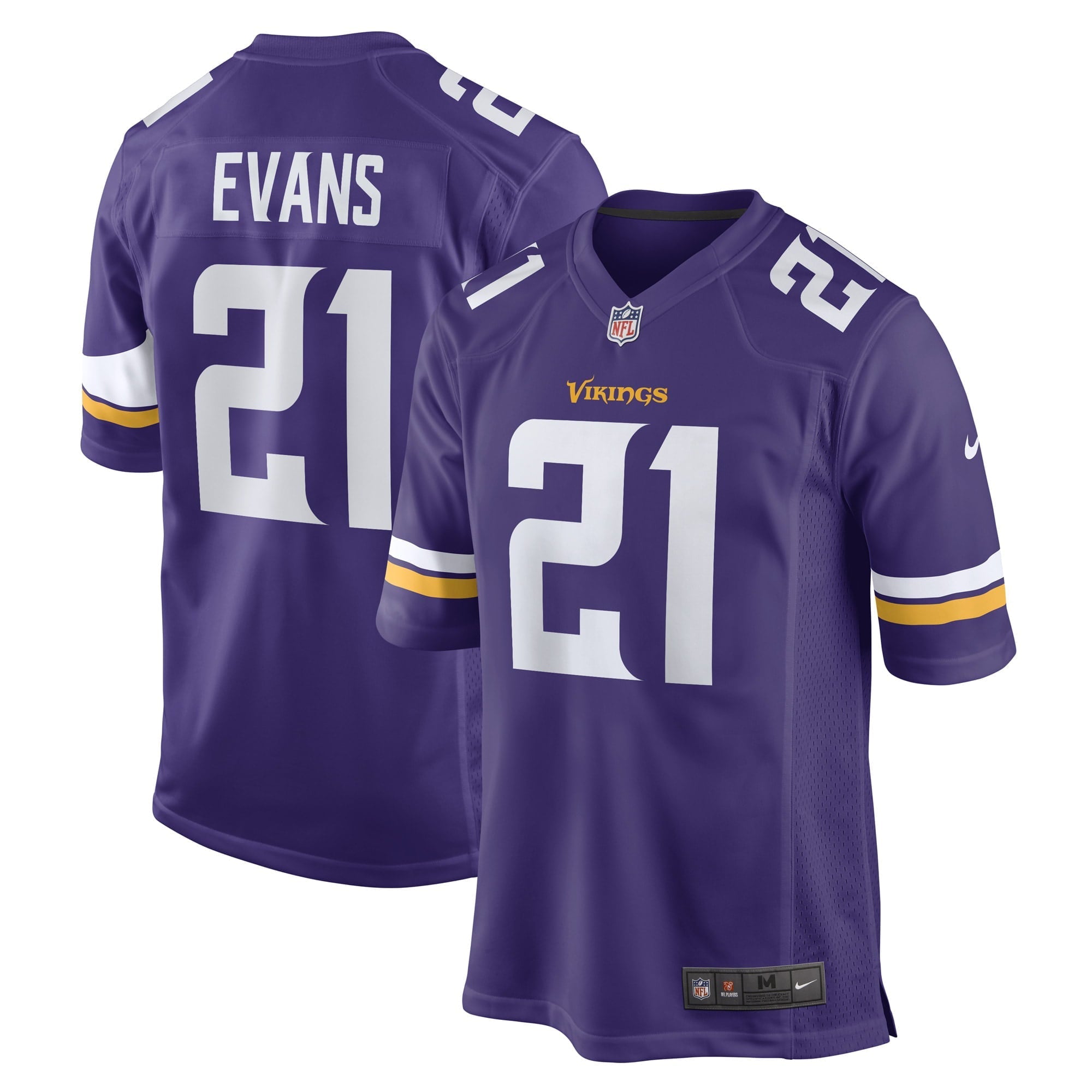 Men's Nike Akayleb Evans Purple Minnesota Vikings Game Player Jersey - vstockx