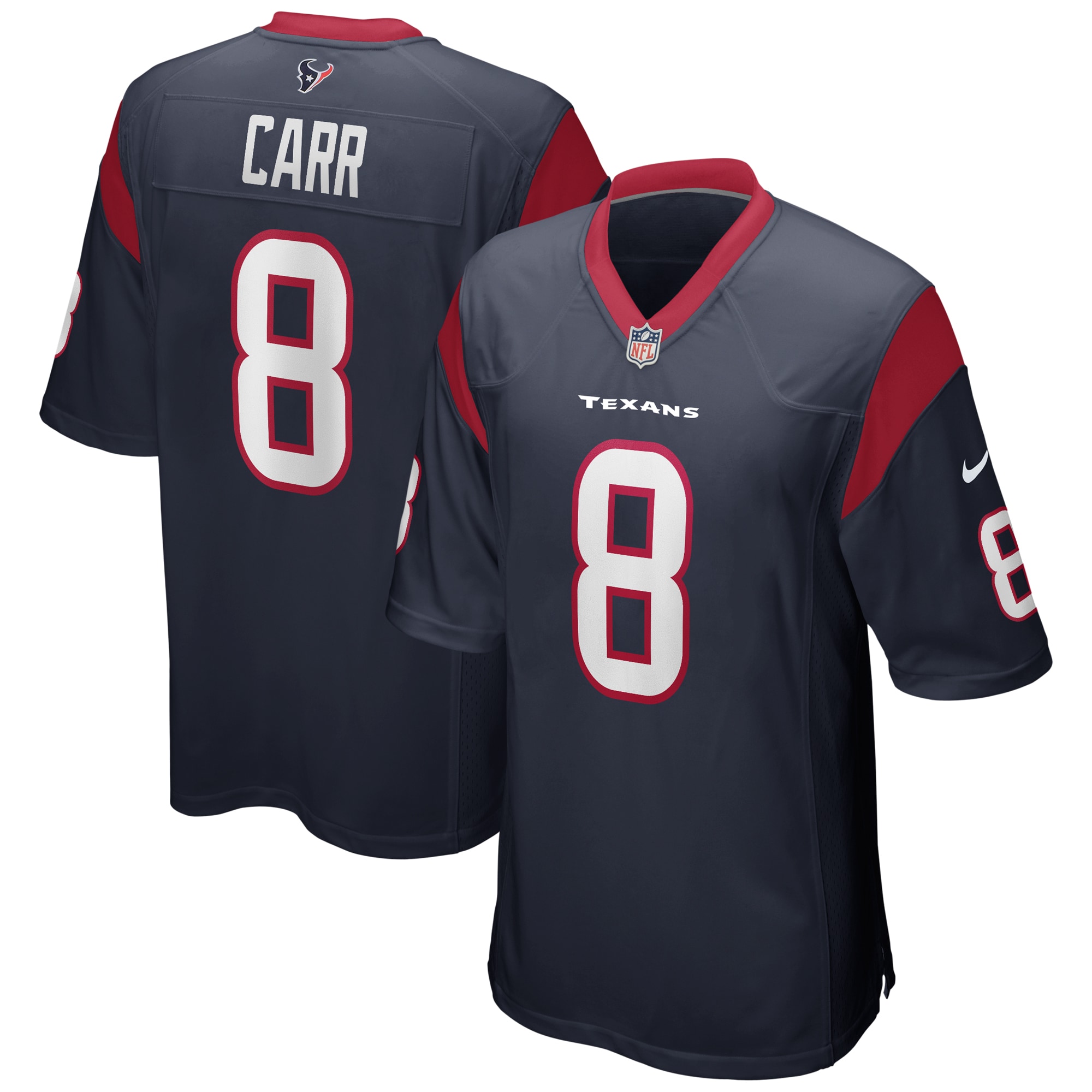 David Carr Houston Texans Nike Game Retired Player Jersey - Navy - vstockx