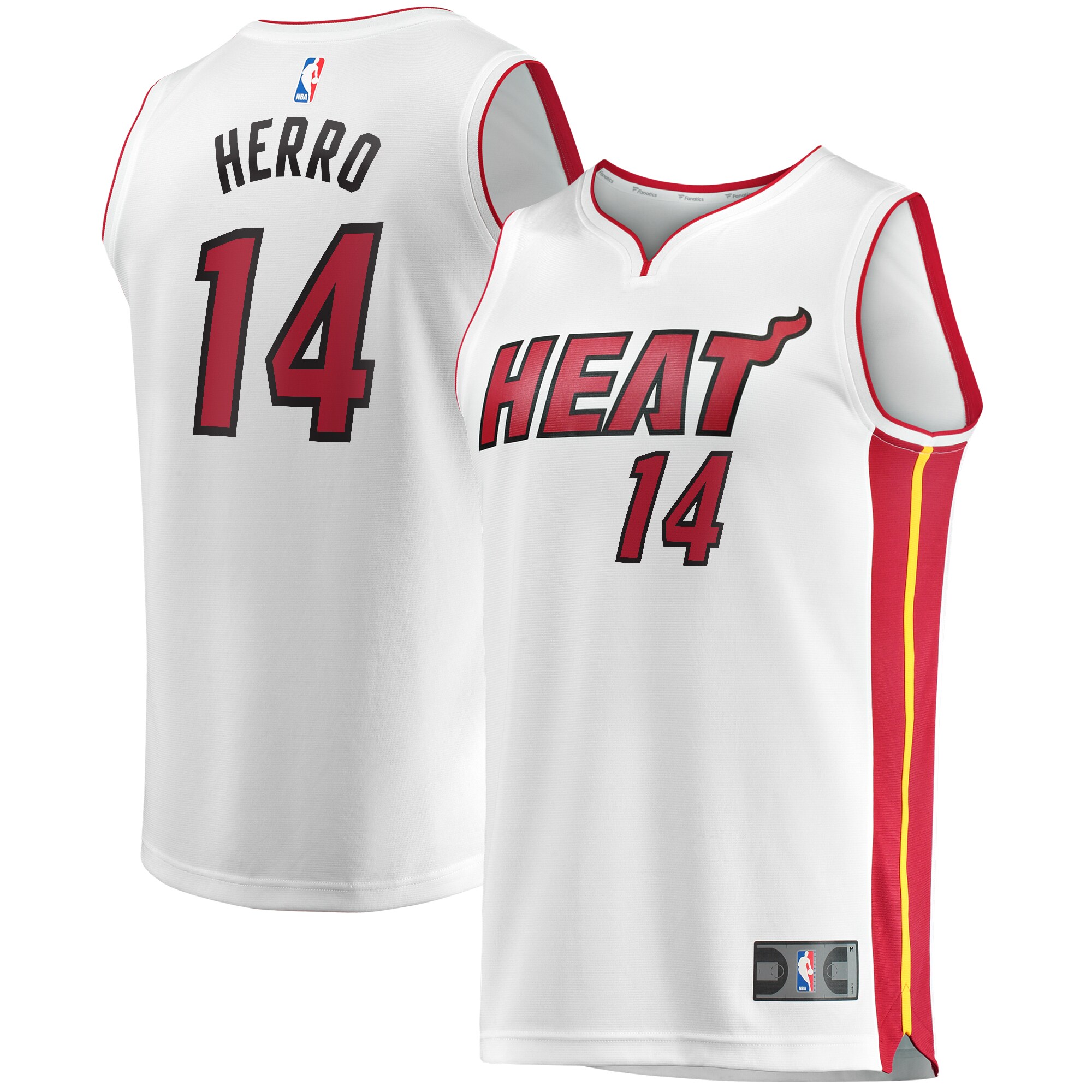 Tyler Herro Miami Heat Fanatics Branded Youth Fast Break Replica Jersey White - Association Edition - vstockx