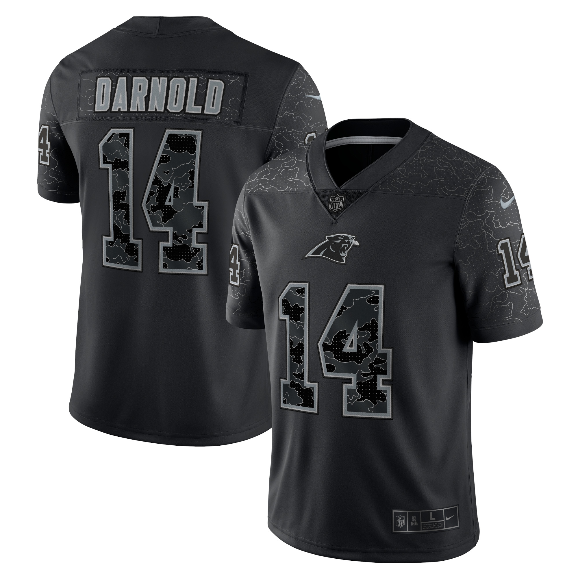 Sam Darnold Carolina Panthers Nike RFLCTV Limited Jersey - Black - vstockx