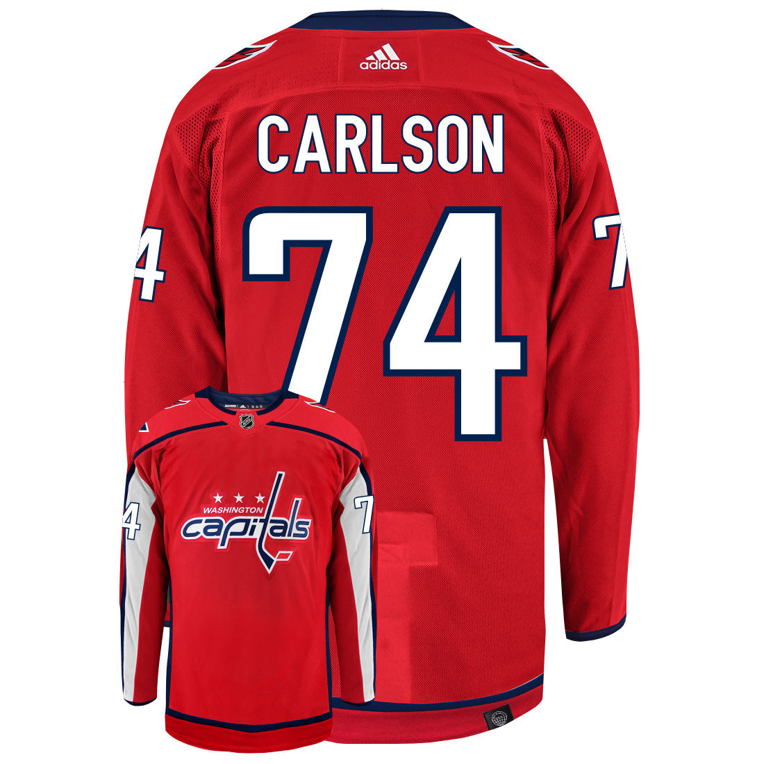 John Carlson Washington Capitals Adidas Primegreen Authentic NHL Hockey Jersey - vstockx