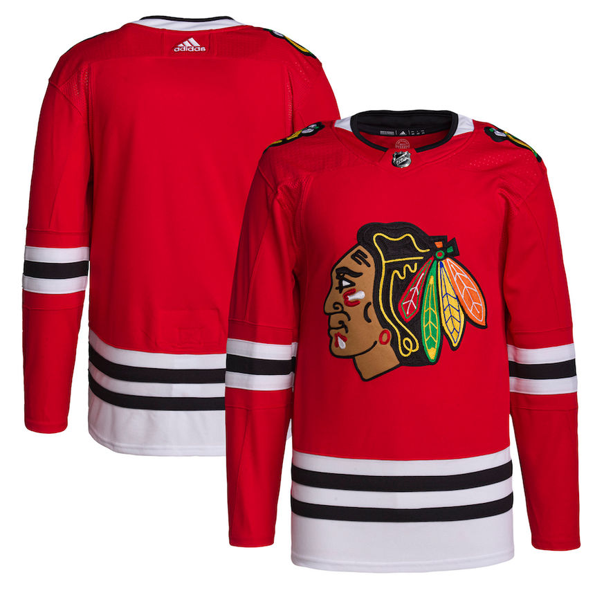 Men's Chicago Blackhawks adidas Red Home Primegreen Authentic Pro Blank Jersey - vstockx