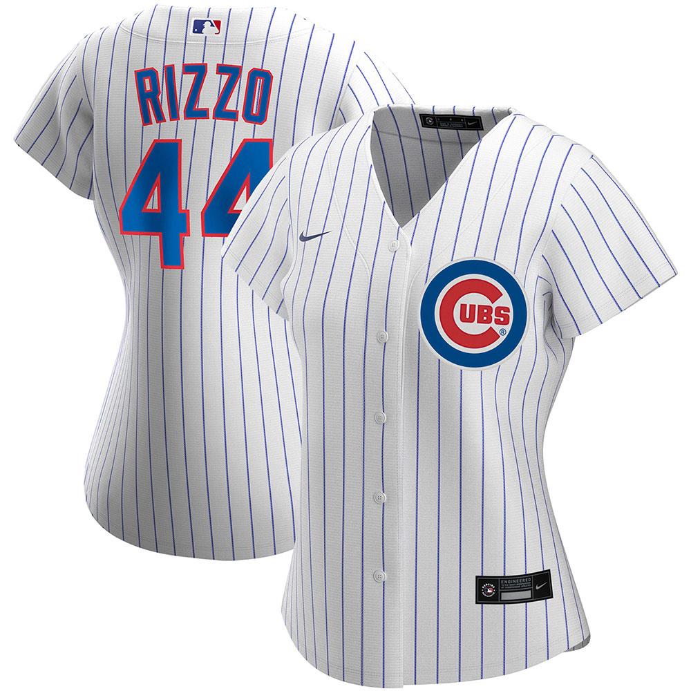 Womens Chicago Cubs Anthony Rizzo Cool Base Replica Jersey White - vstockx