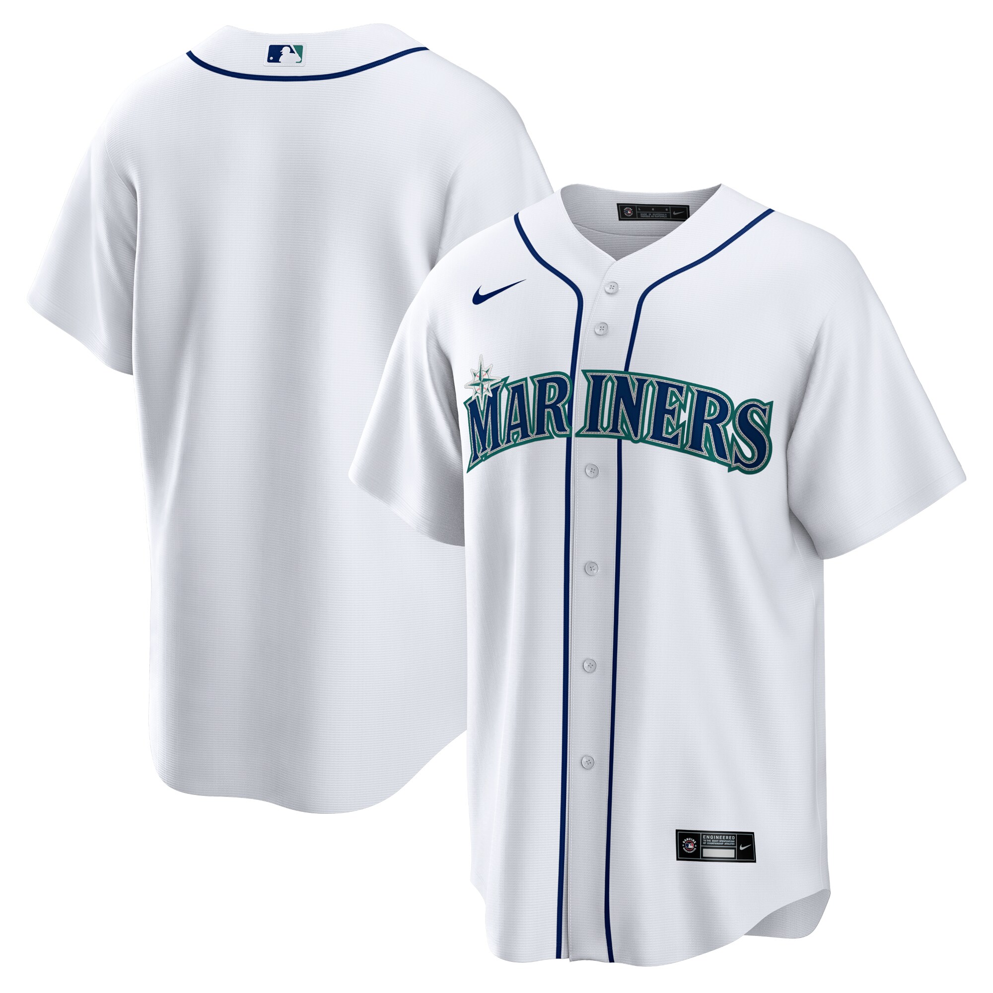 Seattle Mariners Nike Home Replica Team Jersey - White - vstockx