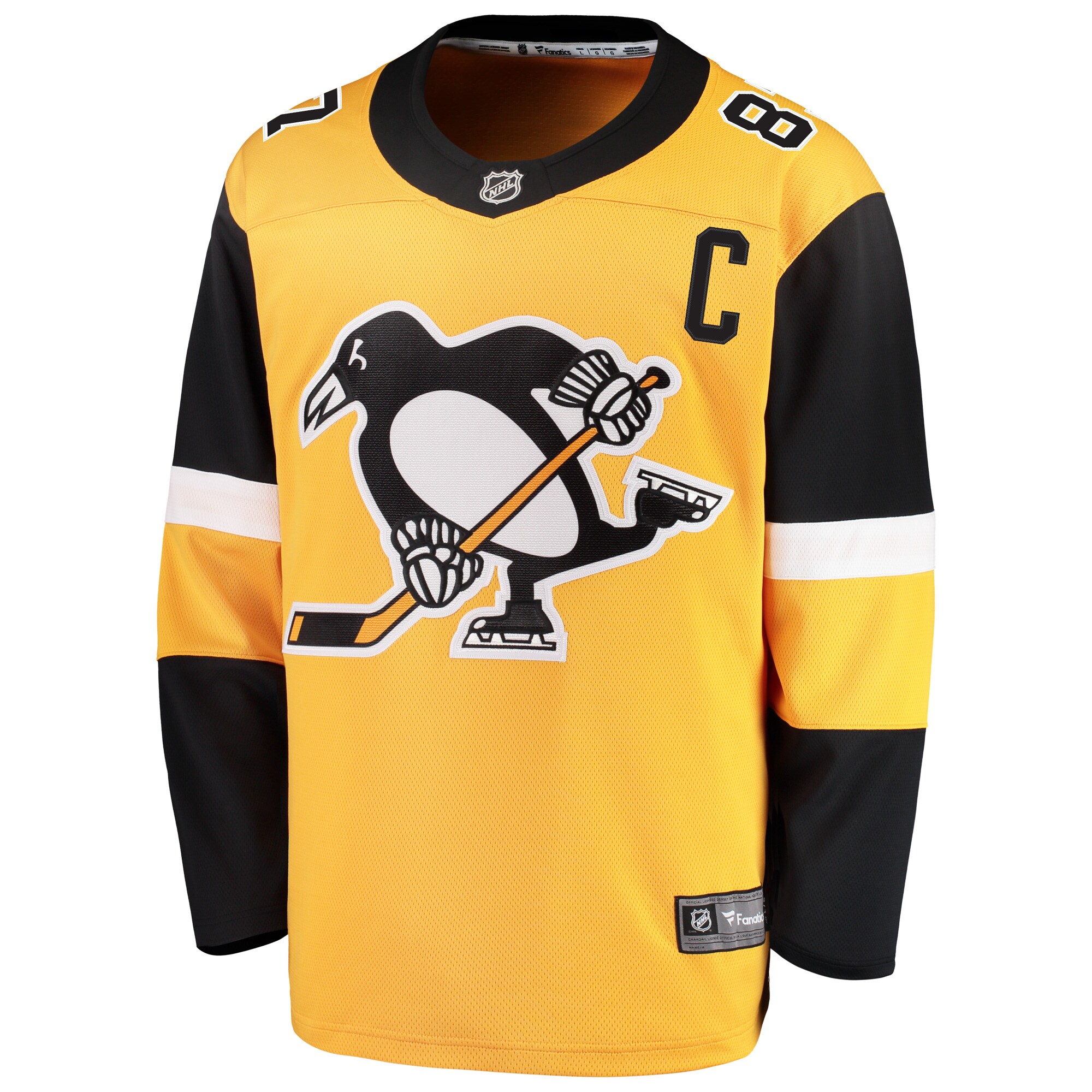 Sidney Crosby Pittsburgh Penguins Fanatics Branded Youth Alternate Breakaway Player Jersey - Gold - vstockx
