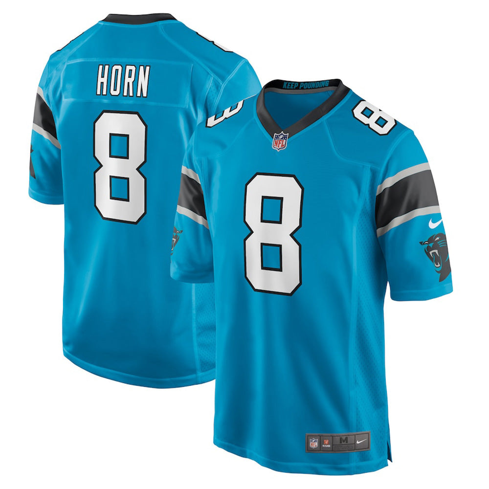Youth Carolina Panthers Jaycee Horn Game Jersey - Blue - vstockx