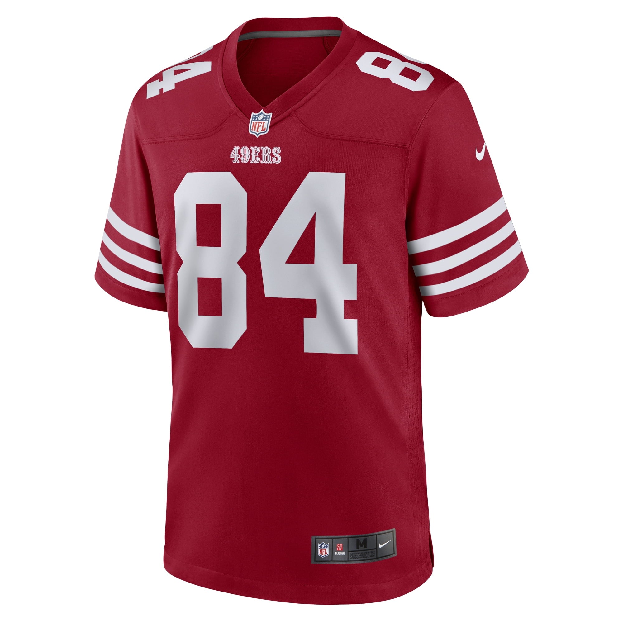 Men's Nike Dazz Newsome Scarlet San Francisco 49ers Team Game Jersey - vstockx