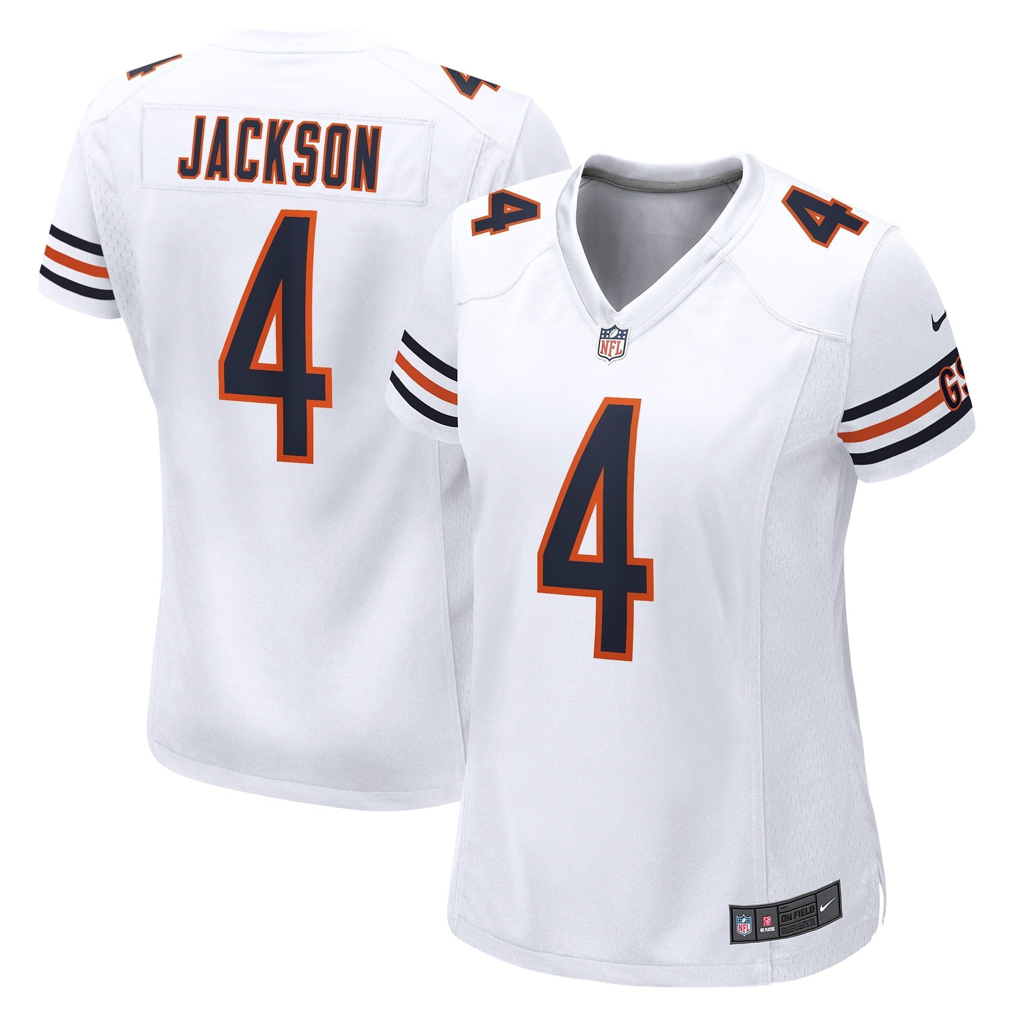 Women's Nike Eddie Jackson White Chicago Bears Game Jersey - vstockx