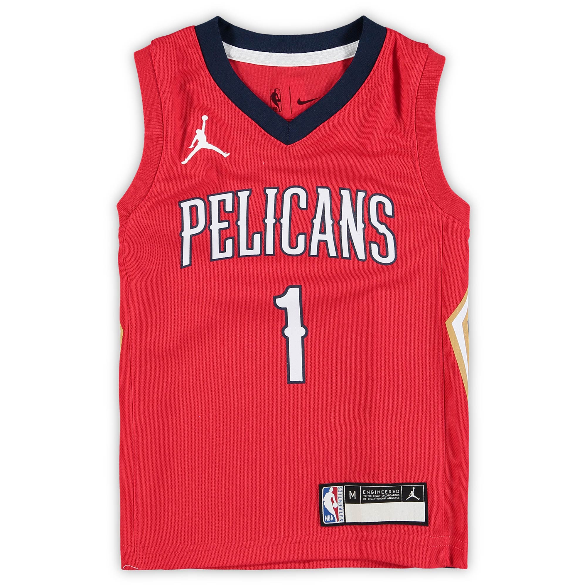 Zion Williamson New Orleans Pelicans Jordans Brand Preschool 2020/21 Fast Break Replica Jersey - Statement Edition - Red - vstockx