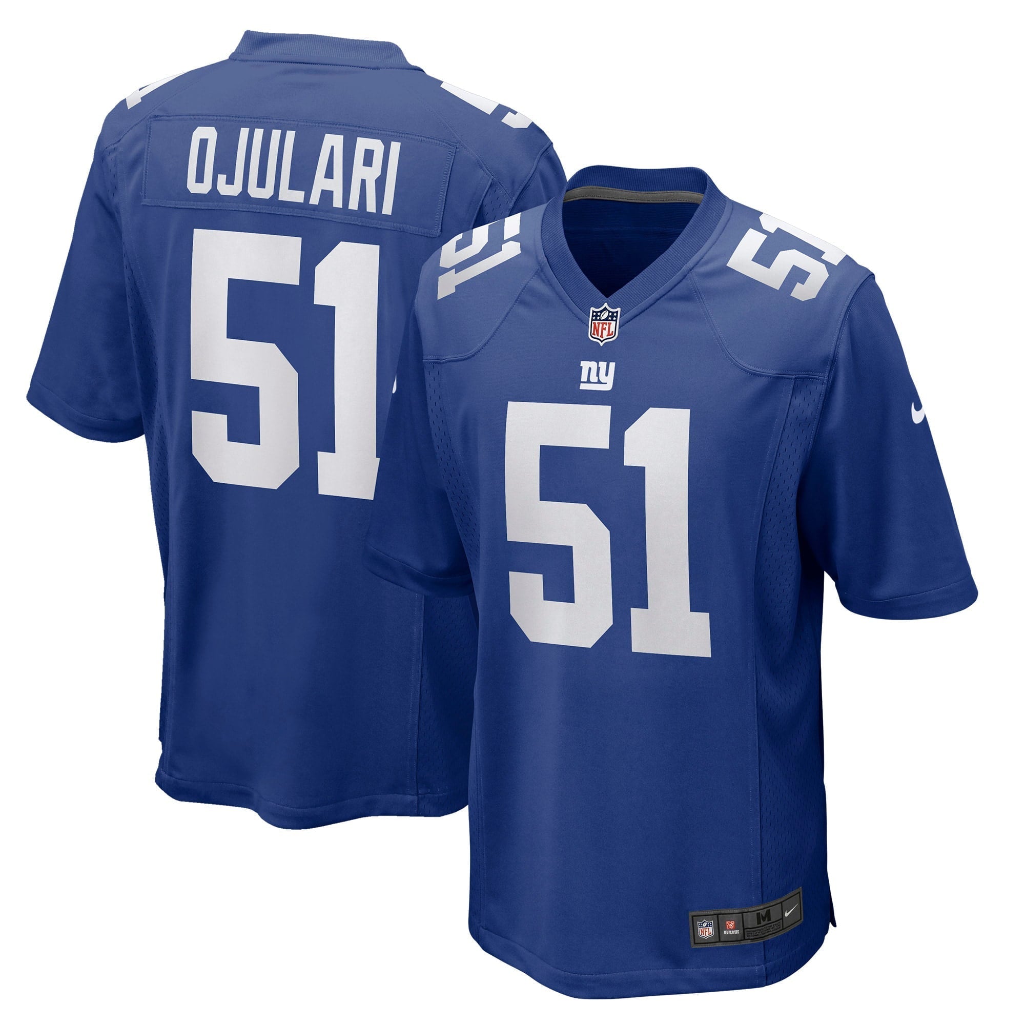 Men's Nike Azeez Ojulari Royal New York Giants Game Player Jersey - vstockx