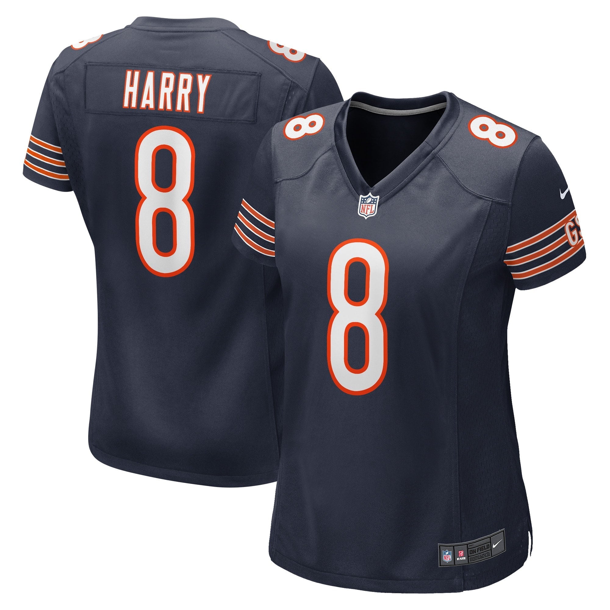 Women's Nike N'Keal Harry Navy Chicago Bears Game Player Jersey - vstockx