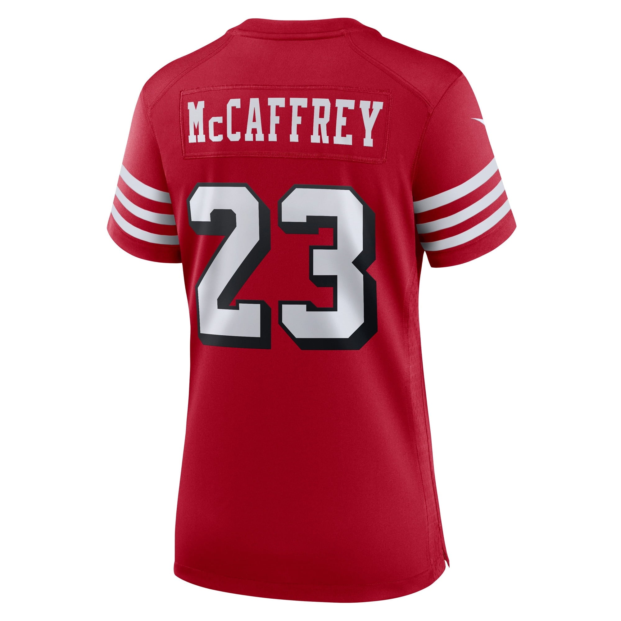 Women's Nike Christian McCaffrey Scarlet San Francisco 49ers Alternate Game Player Jersey - vstockx