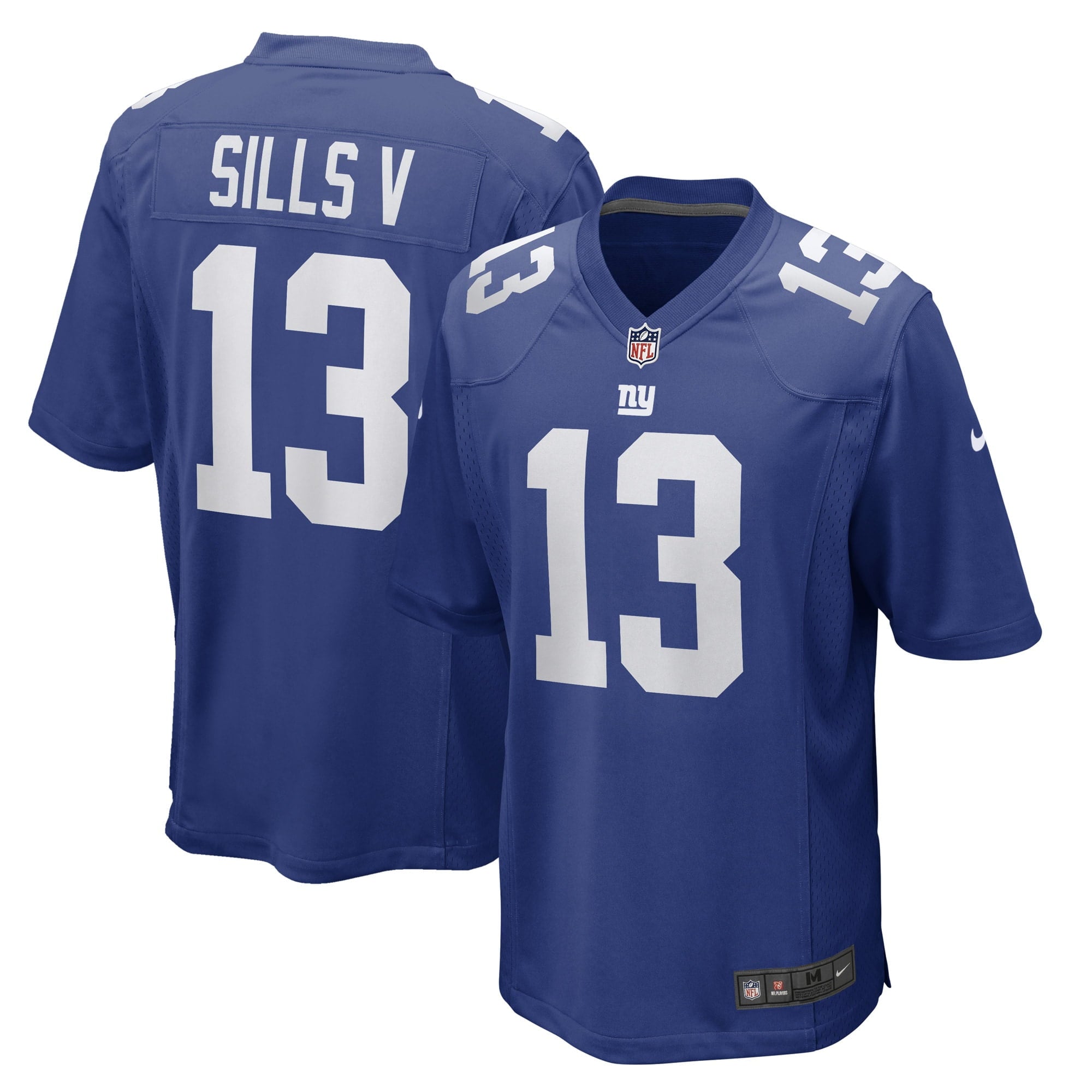 Men's Nike David Sills V Royal New York Giants Game Player Jersey - vstockx