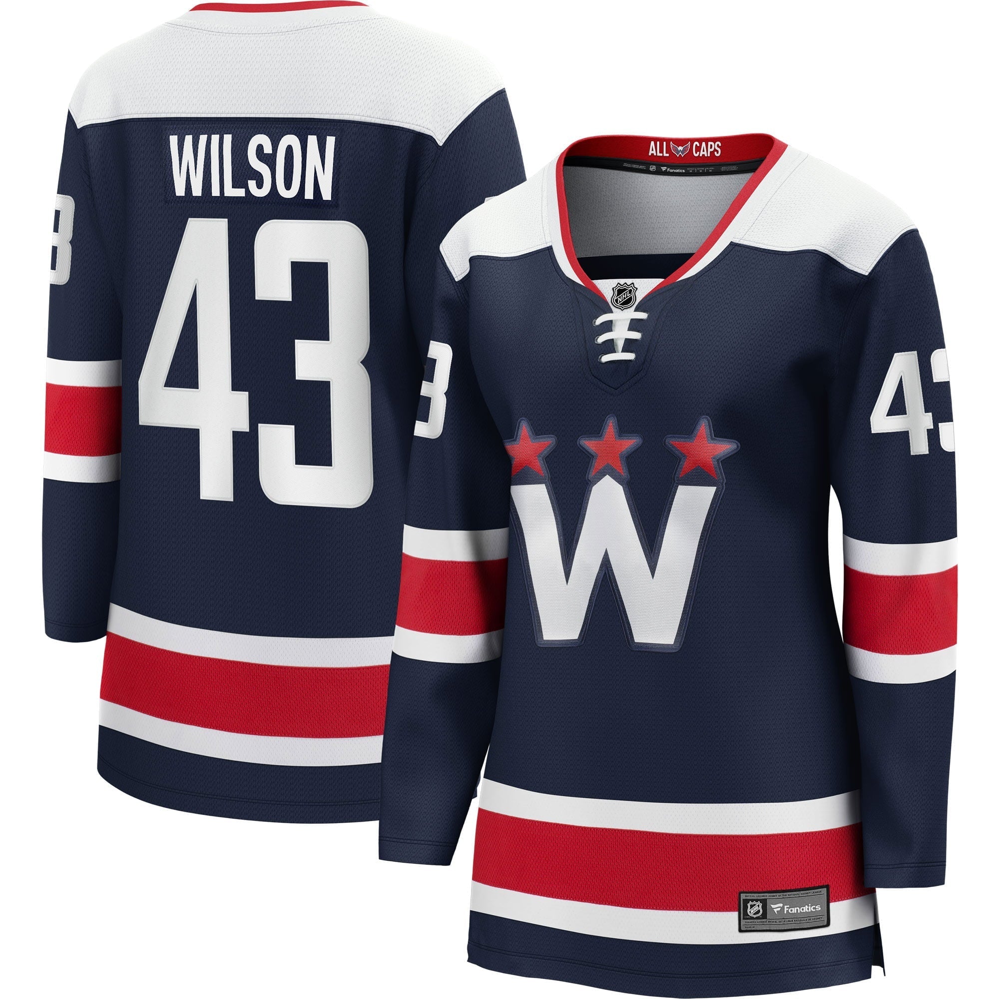 Women's Fanatics Branded Tom Wilson Navy Washington Capitals Alternate 2020/21 Premier Breakaway Player Jersey - vstockx