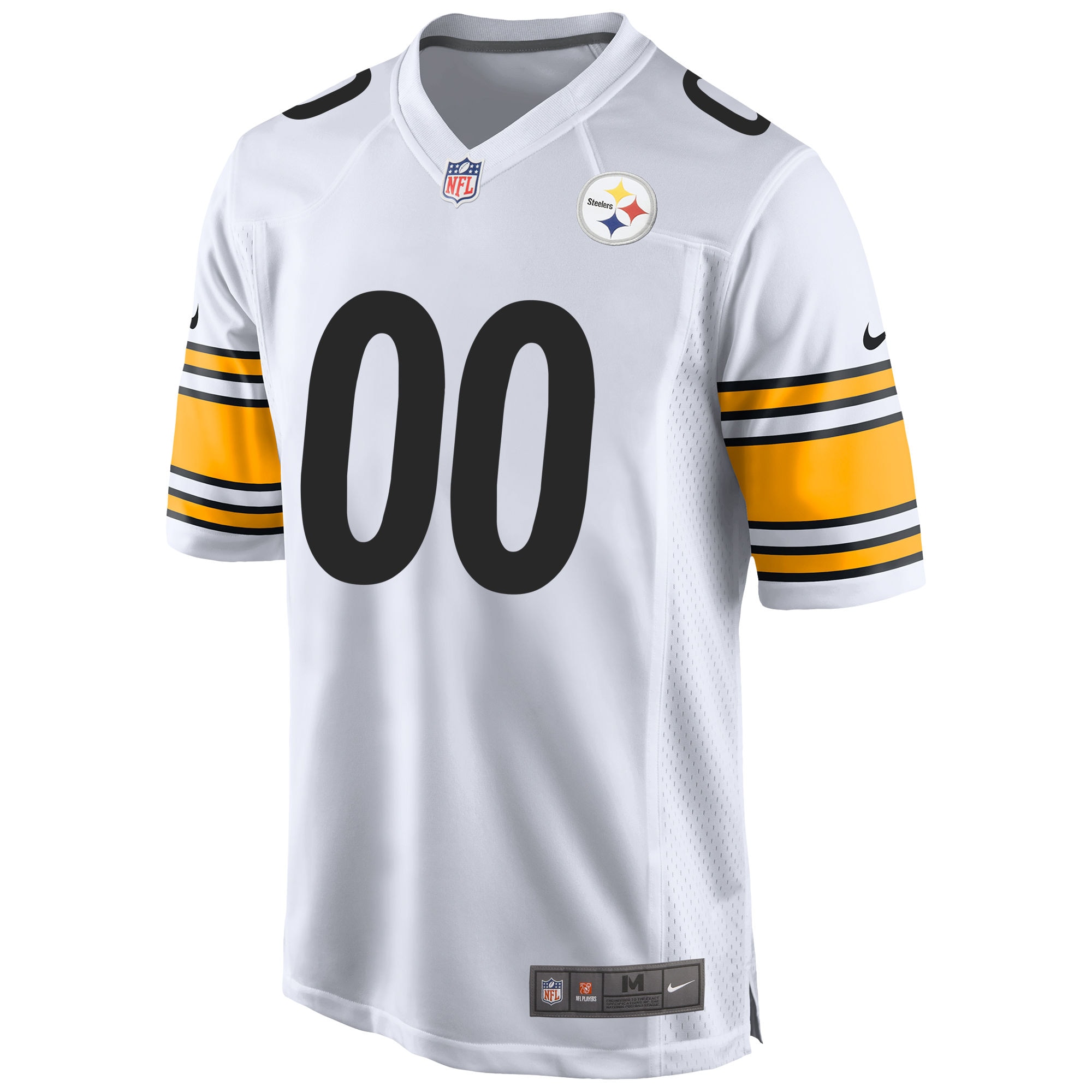 Men's Nike White Pittsburgh Steelers Away Custom Game Jersey - vstockx