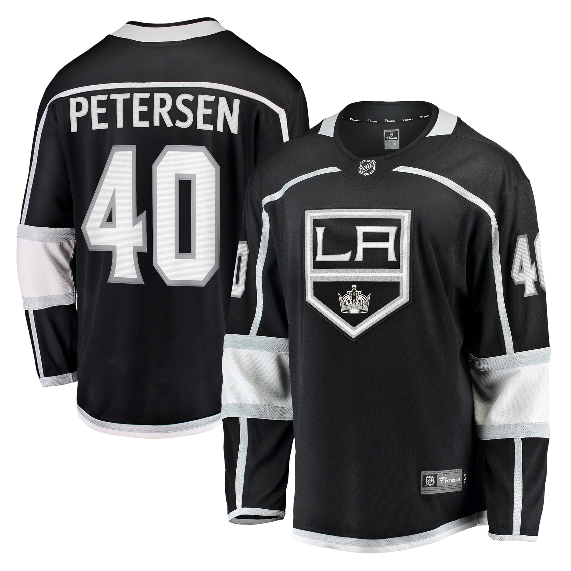 Men's Fanatics Branded Cal Petersen Black Los Angeles Kings Home Breakaway Player Jersey - vstockx