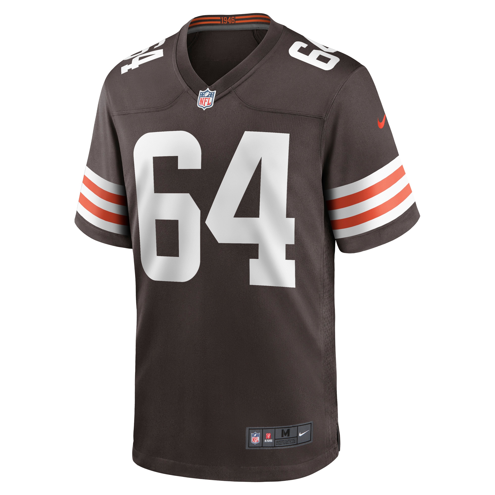 Joe DeLamielleure Cleveland Browns Nike Game Retired Player Jersey - Brown - vstockx