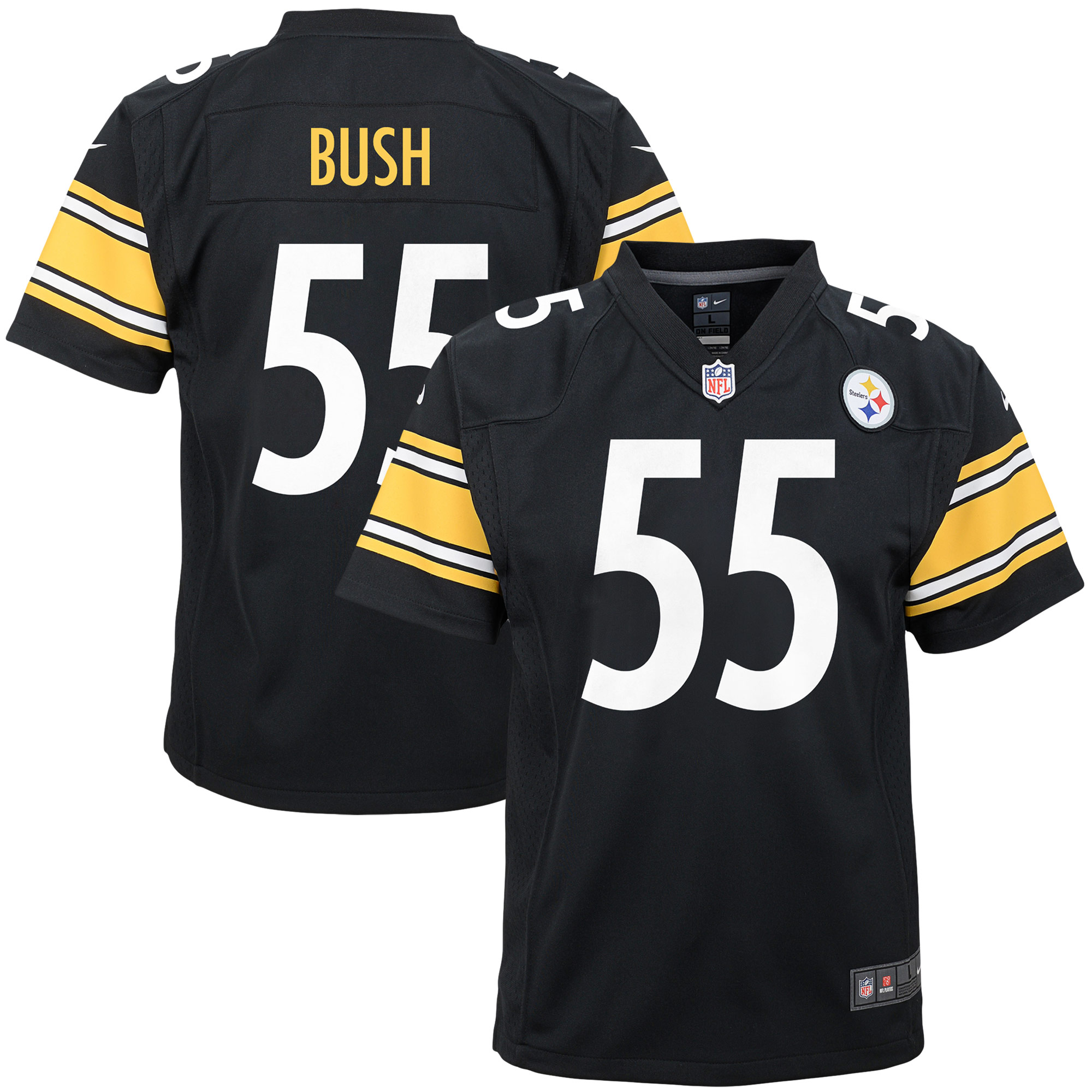 Devin Bush Pittsburgh Steelers Nike Youth Player Game Jersey - Black - vstockx