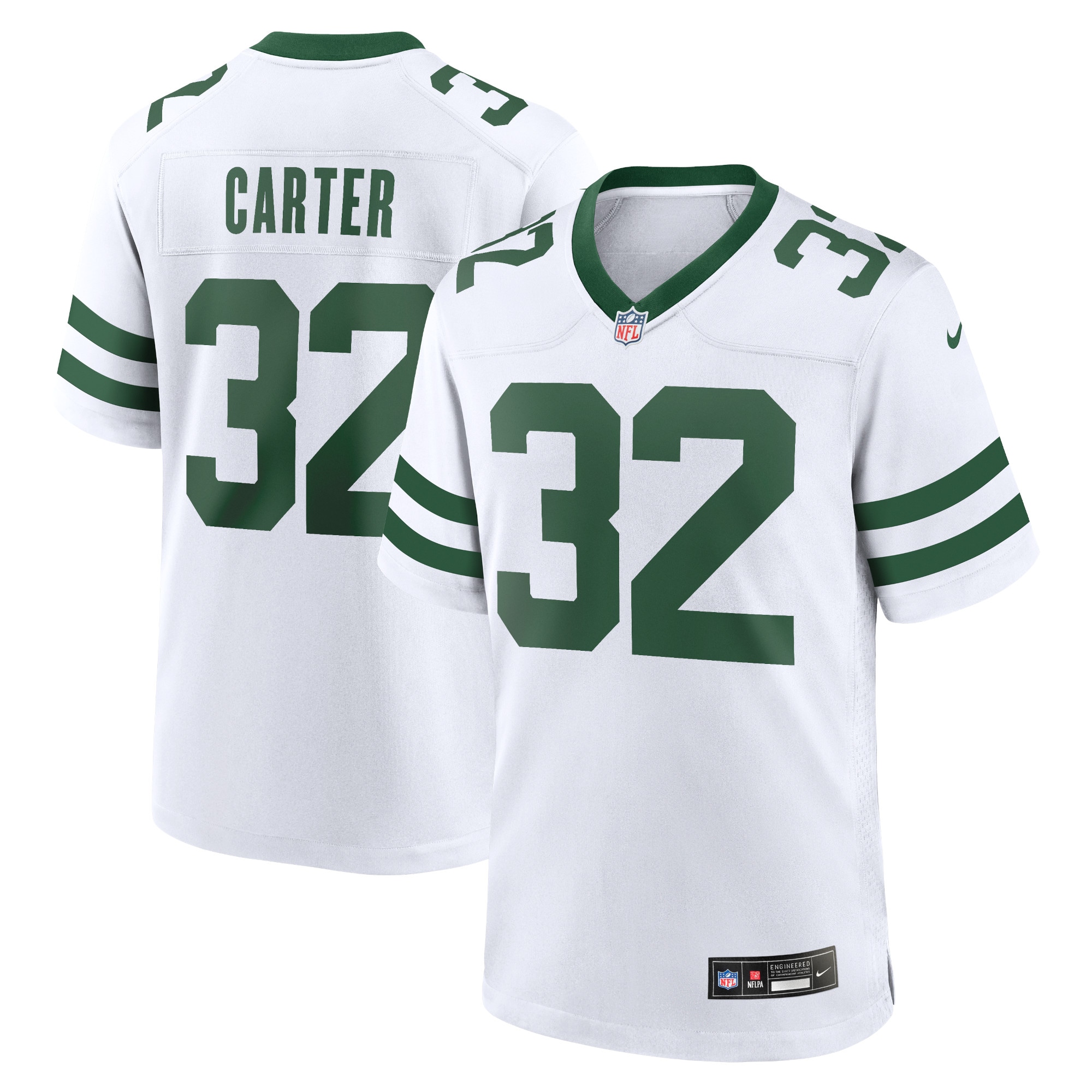 Michael Carter New York Jets Nike Legacy Player Game Jersey - White - vstockx