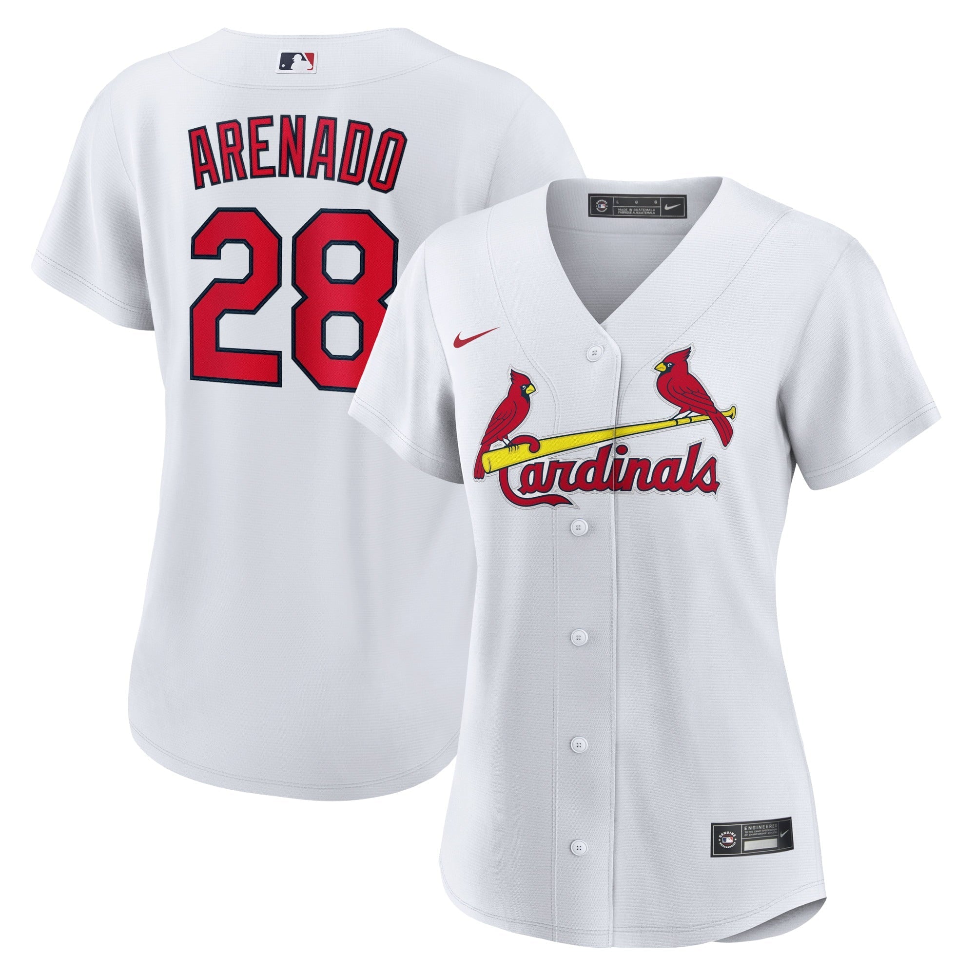 Women's Nike Nolan Arenado White St. Louis Cardinals Home Official Replica Player Jersey - vstockx