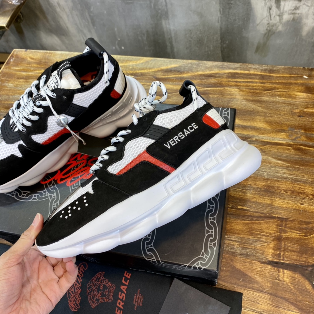 Versace Chain Reaction 2 Black Red - vstockx